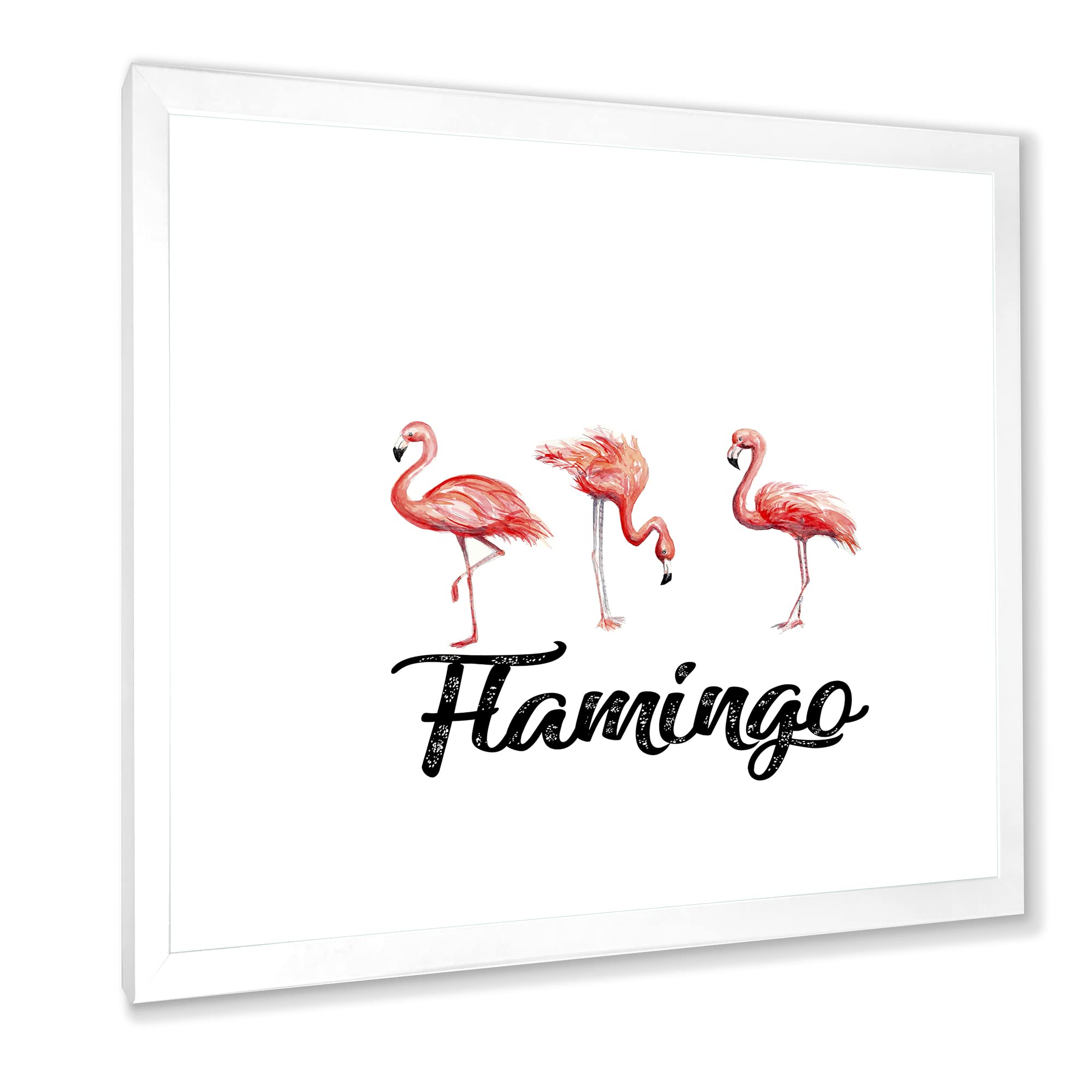 Three Flamingos Farmhouse Framed Wall Art - Rustic Home Decor for Living Room, Bedroom & Office - Perfect for Farmhouse, Boho & Coastal Style Interiors