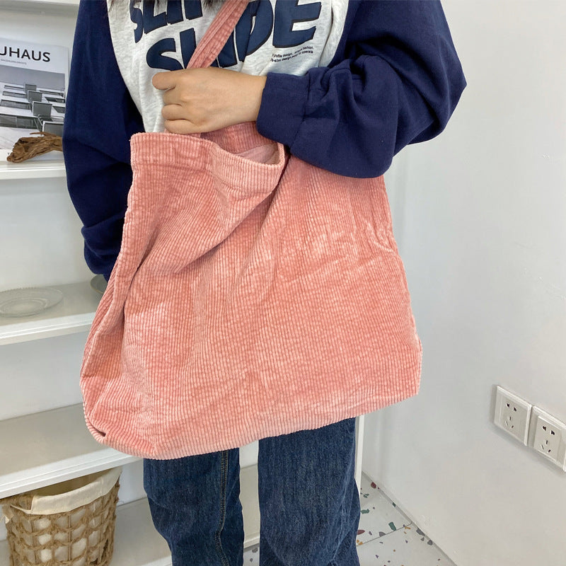 Stylish Corduroy Shoulder Bags for Women - Fashionable Winter & Fall Handbags - Perfect for Shopping, Work & Daily Use