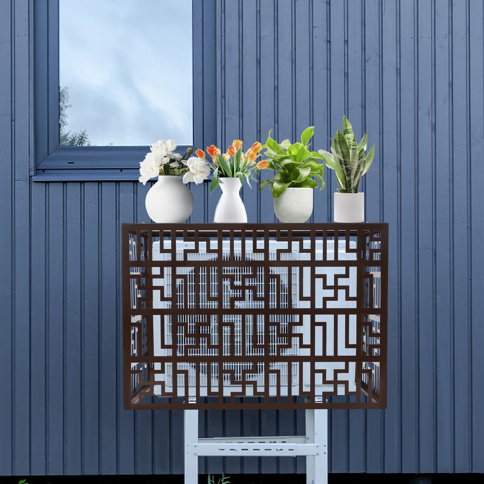 4-Panel Aluminum AC Fence Screen - 37