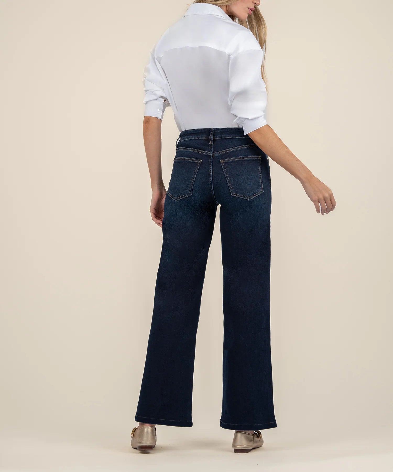 Kut High Rise Wide Leg Jeans for Women - Comfortable Stretch Denim Pants for Casual Wear & Everyday Outfits