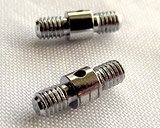 ChiaoGoo Knitting Needle Connector - Male-to-Male 2-Pin for Circular Knitting Needles - Durable Black Plastic (1 Count) - Perfect for Knitting Projects, Socks, Sweaters & DIY Crafts