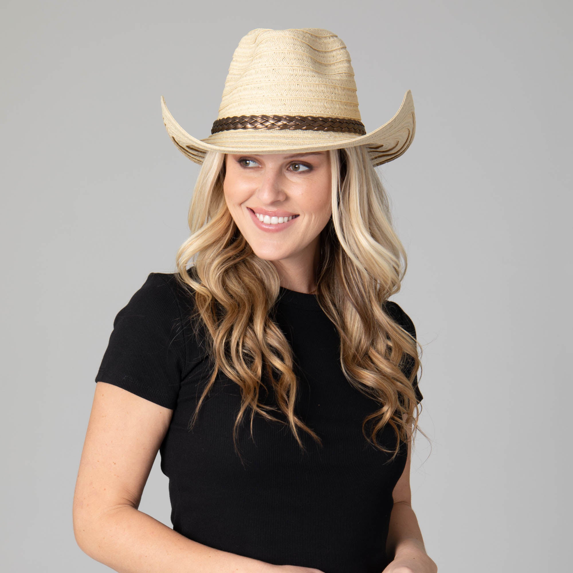 Storm Women's Pinched Crown Cowboy Hat - Western Style Fashion Accessory for Rodeo, Country Music Festivals & Outdoor Adventures