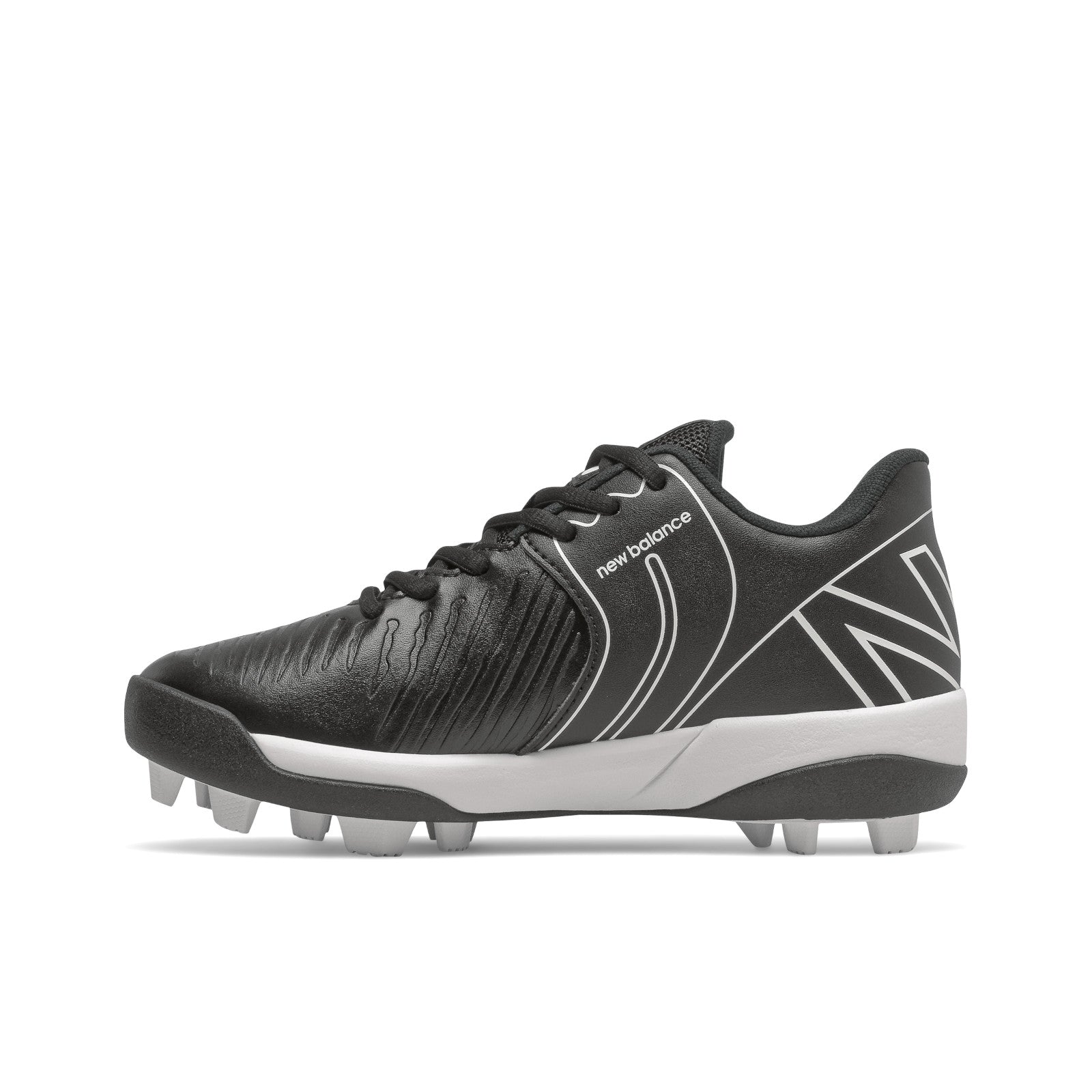 New Balance 4040v6 Black Youth Baseball Cleats - Lightweight Molded Cleats for Kids & Youth Baseball Players - Perfect for Little League Games & Field Training
