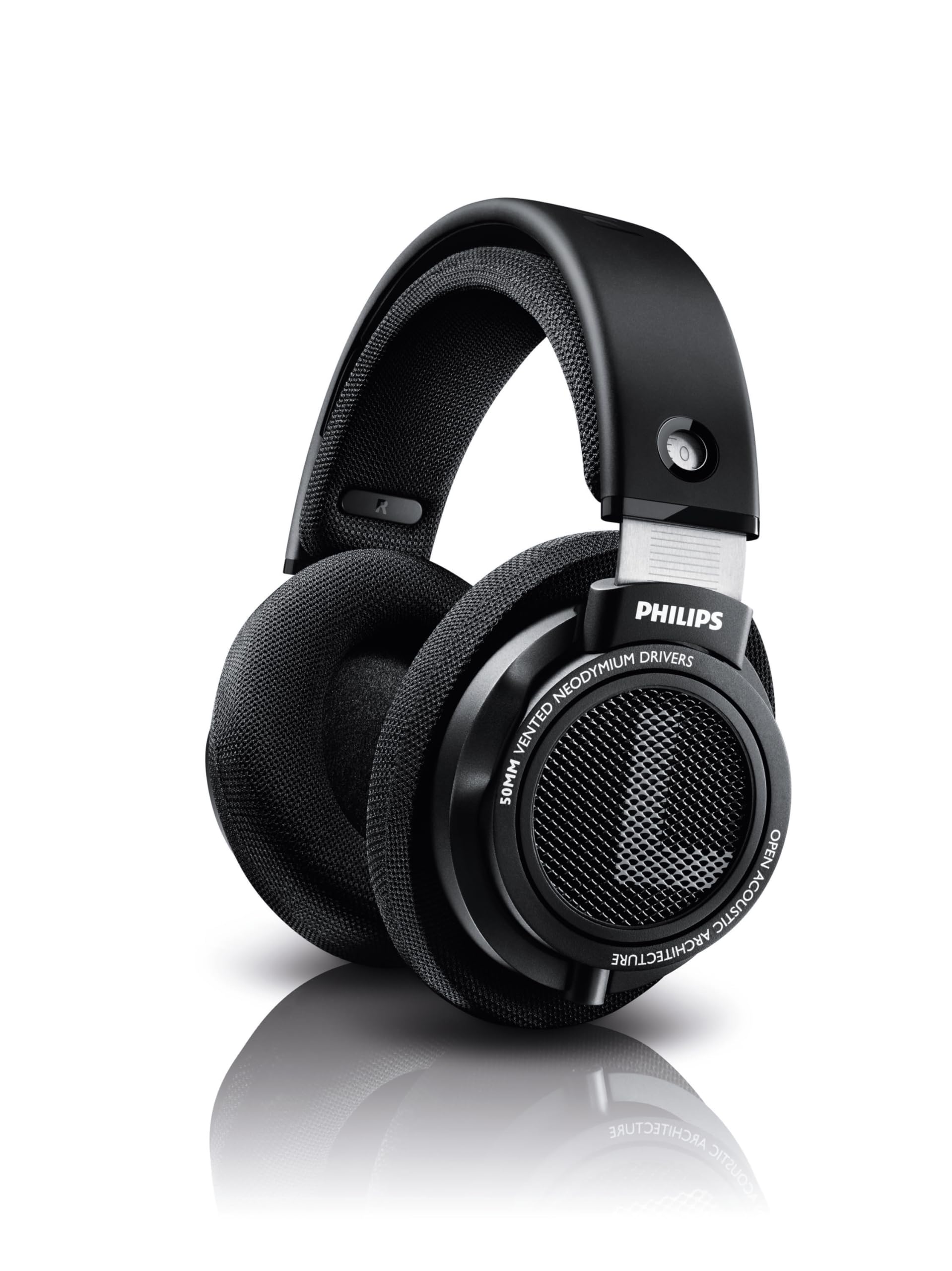 Philips SHP9500 HiFi Precision Stereo Over-Ear Headphones (Black) - Professional Studio Monitoring & Gaming Headset for Audiophiles & Music Lovers