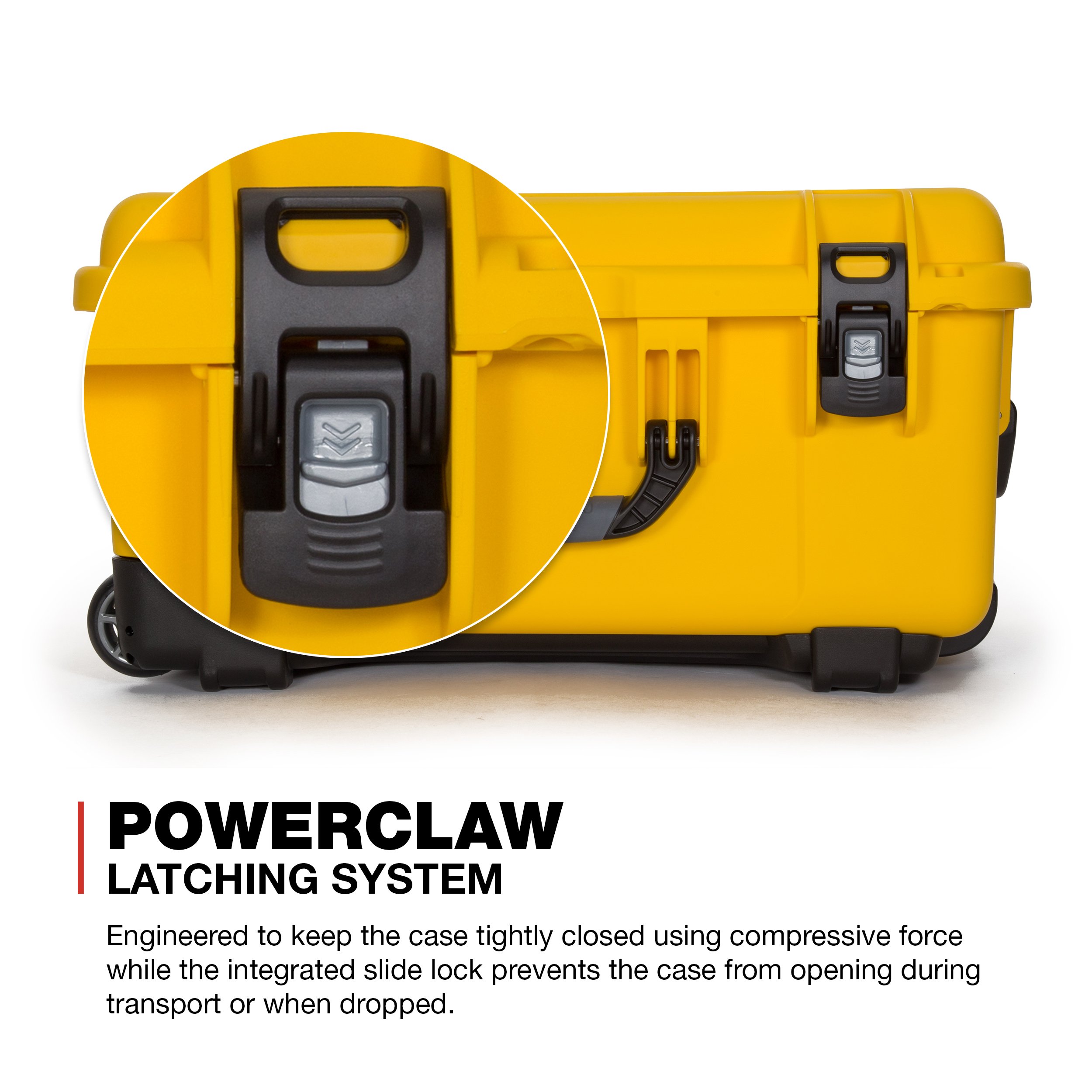 NANUK 950 Waterproof Hard Case with Wheels & Padded Divider - Yellow | Durable Travel & Equipment Protection Case for Outdoor, Photography & Professional Gear