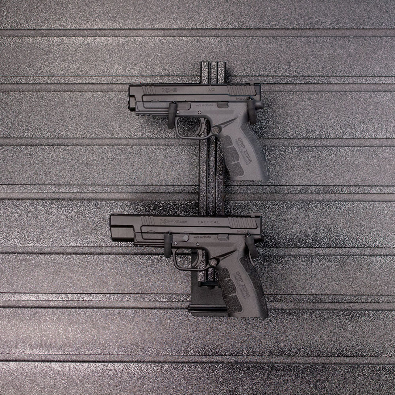 2 Pistol Tree Gun Display Stand HD66 - Secure Handgun Holder for Countertop Showcase - Perfect for Gun Shops, Trade Shows & Home Gun Storage