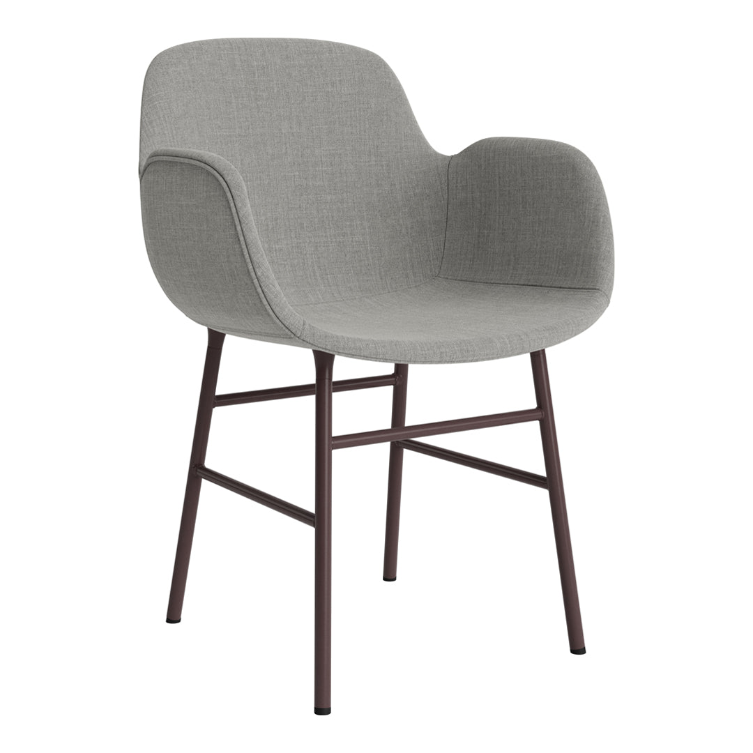 Modern Form Armchair with Sturdy Metal Legs & Soft Upholstery - Perfect for Living Room, Office, or Reading Nook