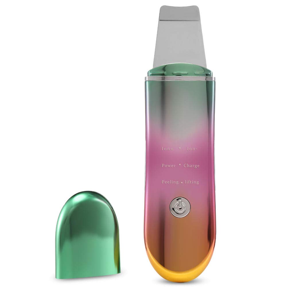 Rechargeable Ultrasonic Face Scrubber & Cuticle Remover - Blackhead Removal, Exfoliating & Pore Cleaning Tool for Facial Care | Perfect for Daily Skincare & Spa Treatments at Home