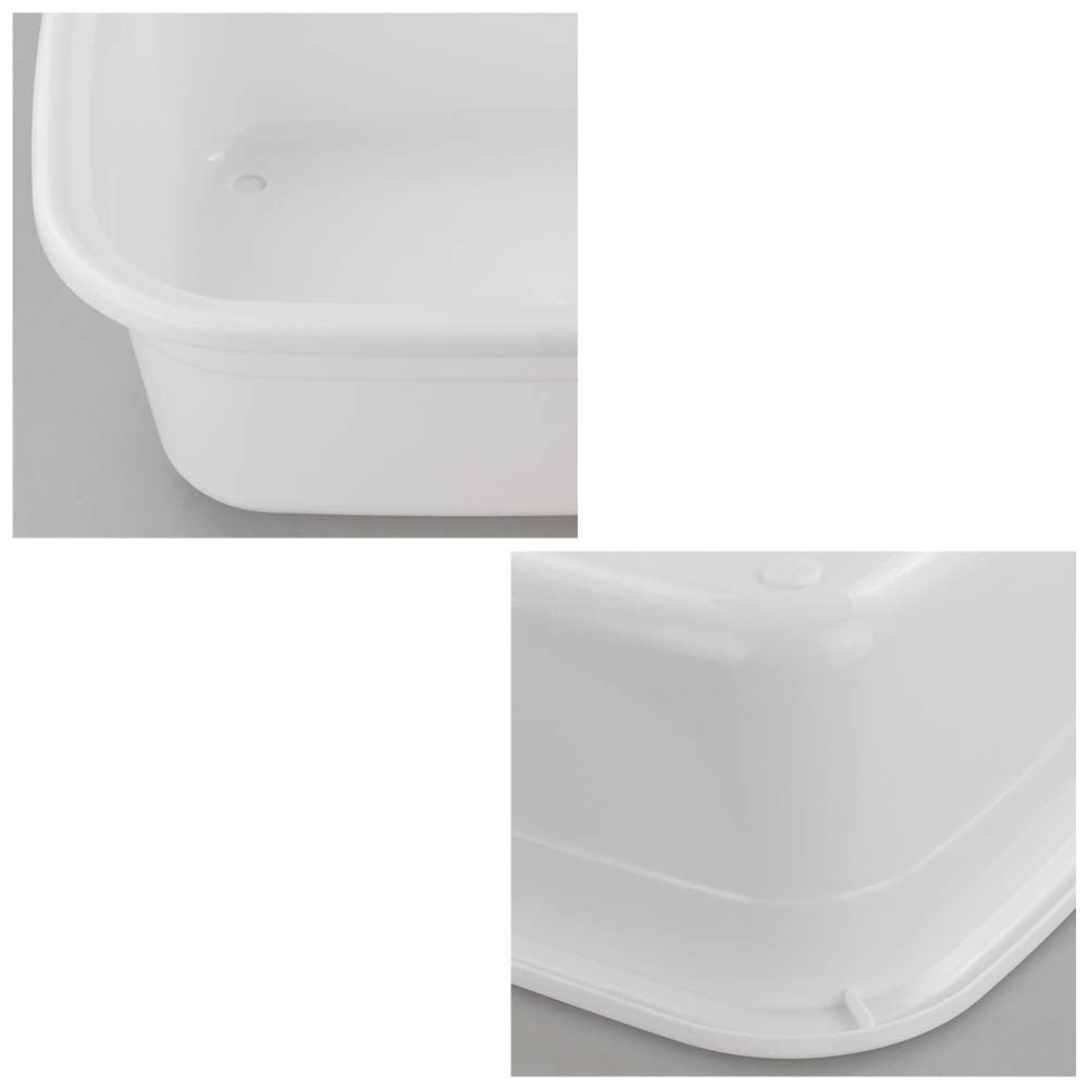 12 Quart Plastic Wash Basin, 4 Pack Dish Pan - Large White Kitchen Sink Container for Washing Dishes, Vegetables, and Laundry | Durable & Multipurpose Cleaning Tub for Home, Camping, and Outdoor Use