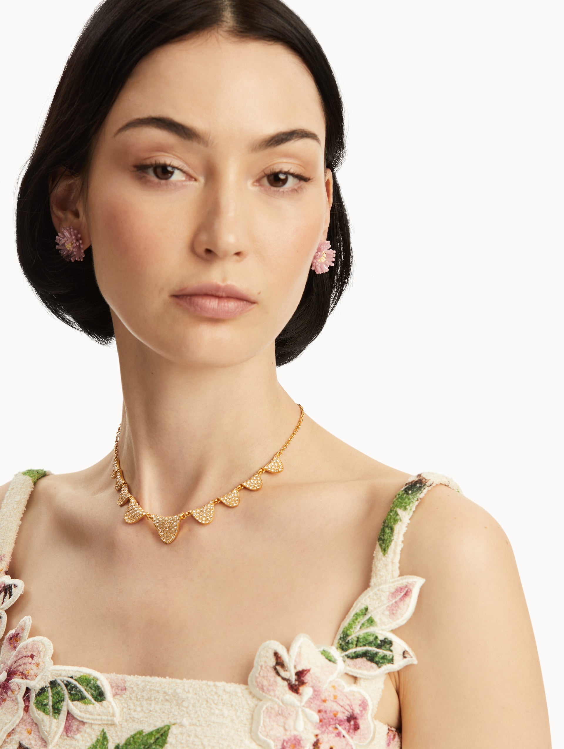 Elegant Pavé Scallop Necklace for Women - 14K Gold Plated Dainty Shell Pendant Jewelry - Perfect for Date Night, Beach Wedding & Everyday Wear
