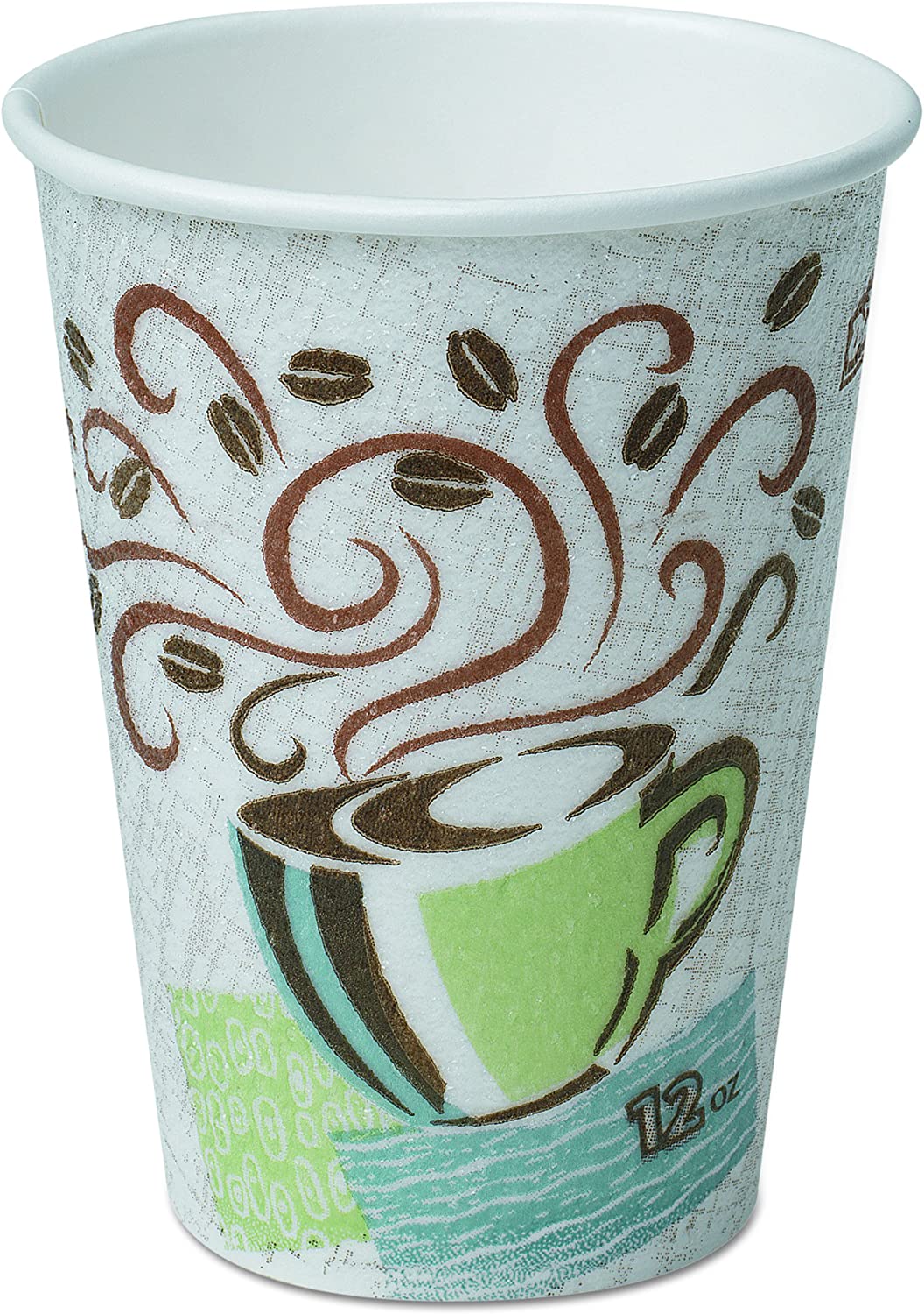 Dixie PerfecTouch 12oz Hot Paper Cups - 500 Count Case | Insulated Disposable Coffee Cups for Office, Cafes & Home Use - Leak-Proof & Comfort Grip Design