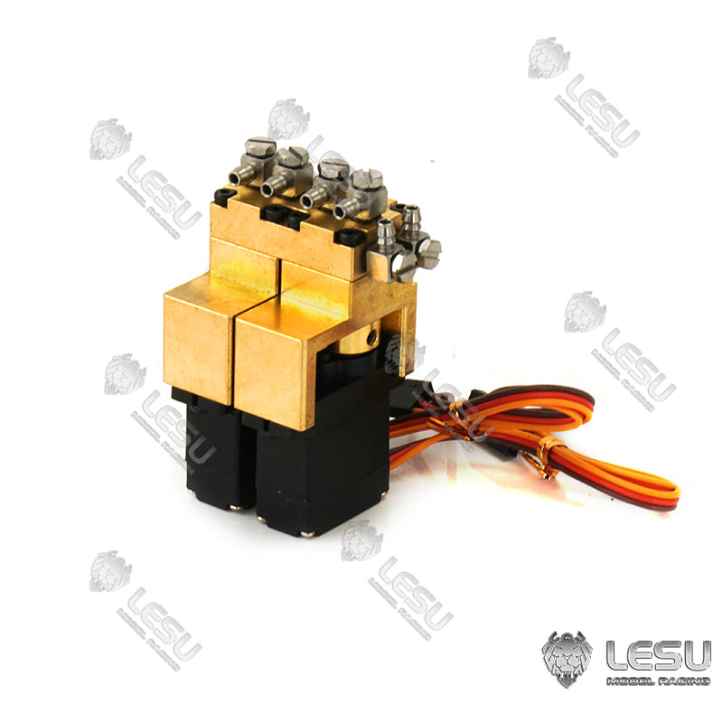 1/2/3/4/5/6/7 Channel Hydraulic Brass Directional Control Valve for 1/14 Scale RC Excavator, TAMIYA Dump Truck & DIY Loader - Ideal for Model Construction, RC Vehicle Hydraulic Systems & DIY Projects