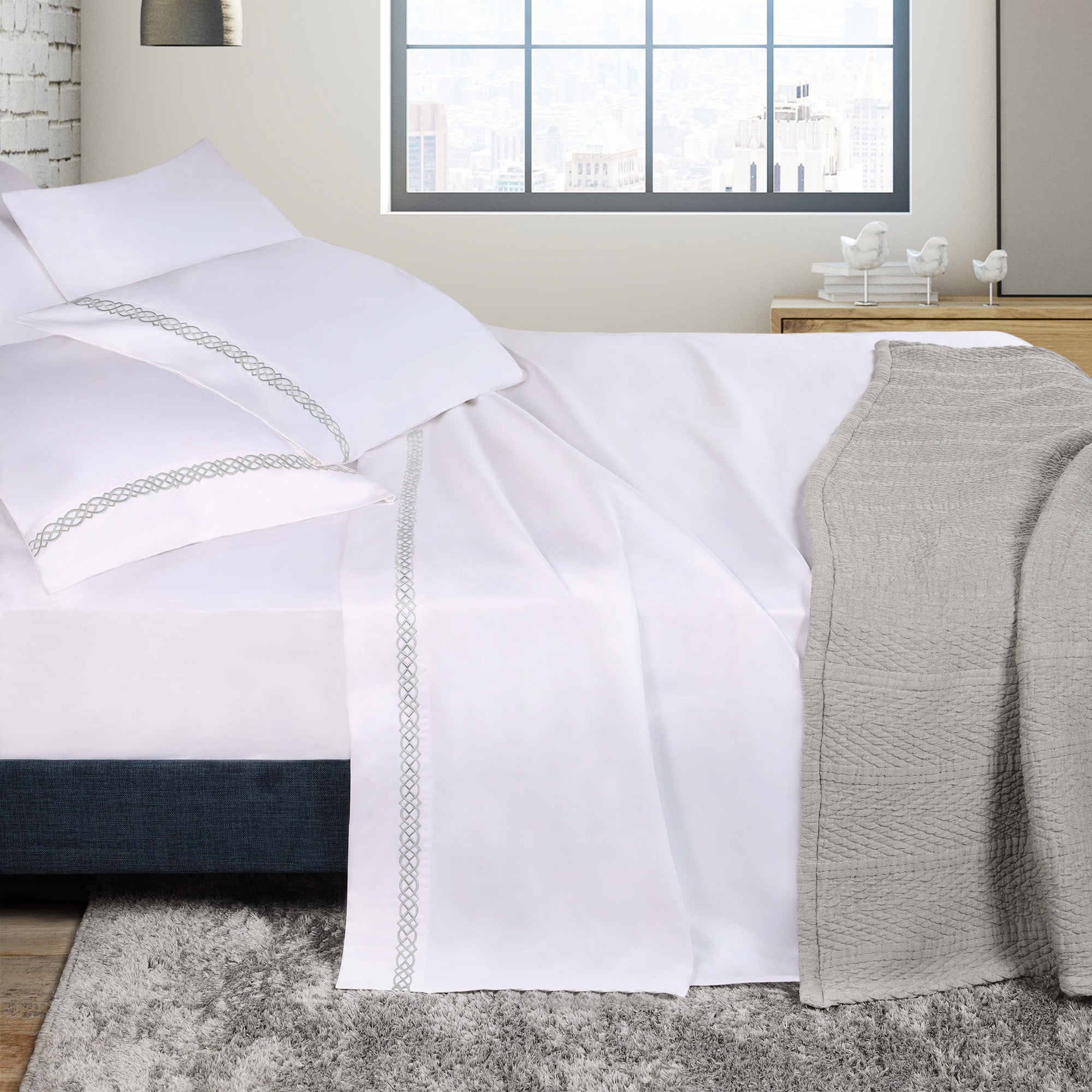 Luxury 1000 Thread Count Egyptian Cotton Bed Sheet Set - Queen Size, Soft & Breathable for Ultimate Comfort - Perfect for Master Bedroom, Guest Room & Hotel Use