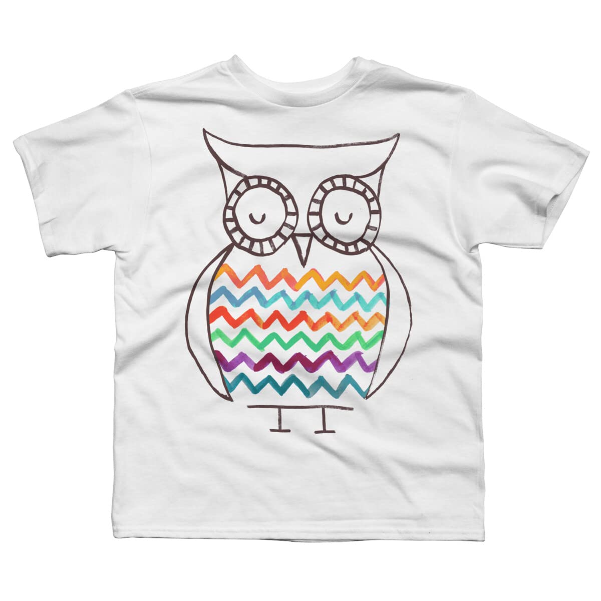 Design By Humans Boys Preppy Owl Graphic T-Shirt - Cute & Stylish Casual Wear for Kids - Perfect for School, Playdates & Everyday Outfits