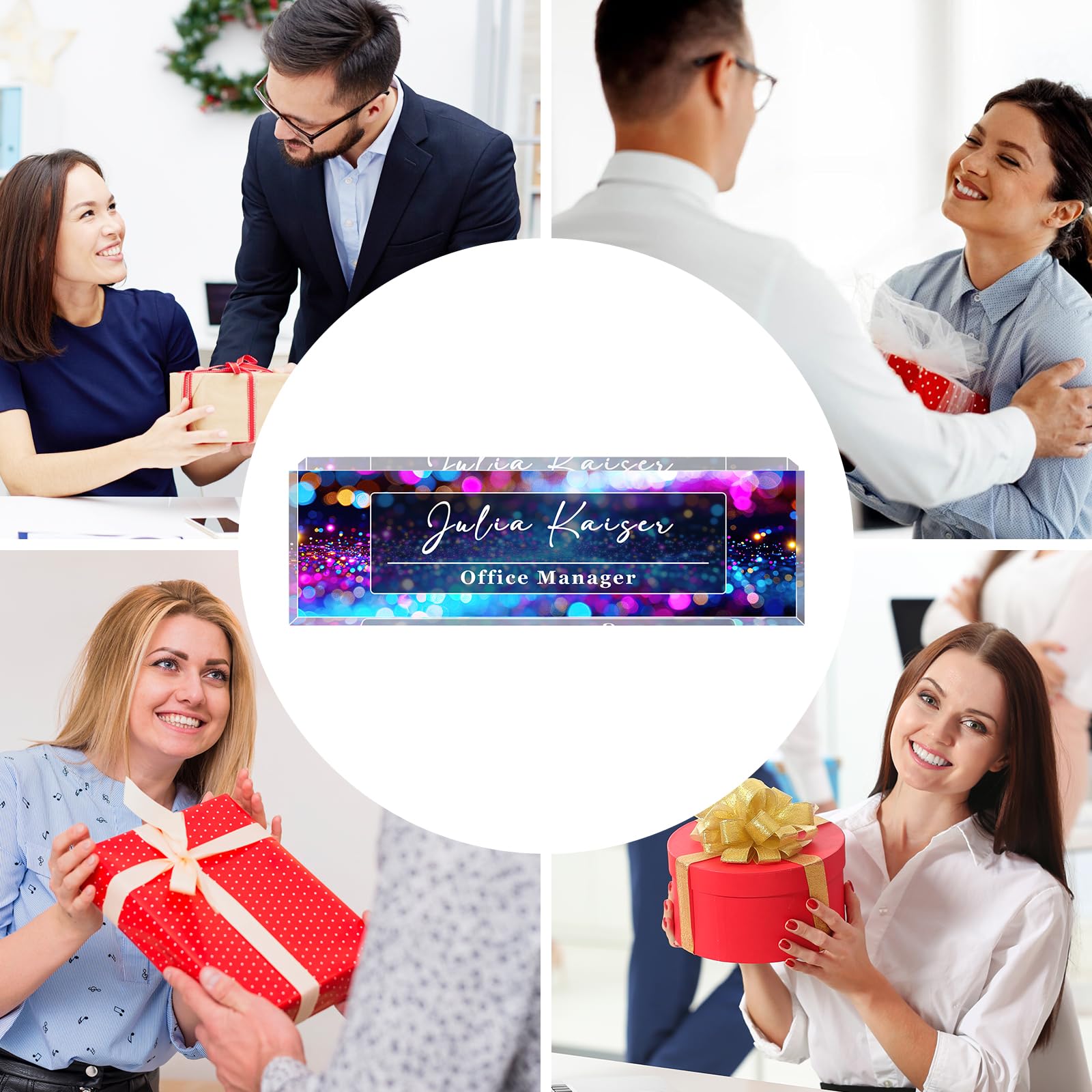 Personalized Acrylic Desk Name Plate - Custom Office Decor for Women, Employee Appreciation Gifts for Boss, Nurse, Manager - Perfect for Office Organization & Professional Workspace Decor