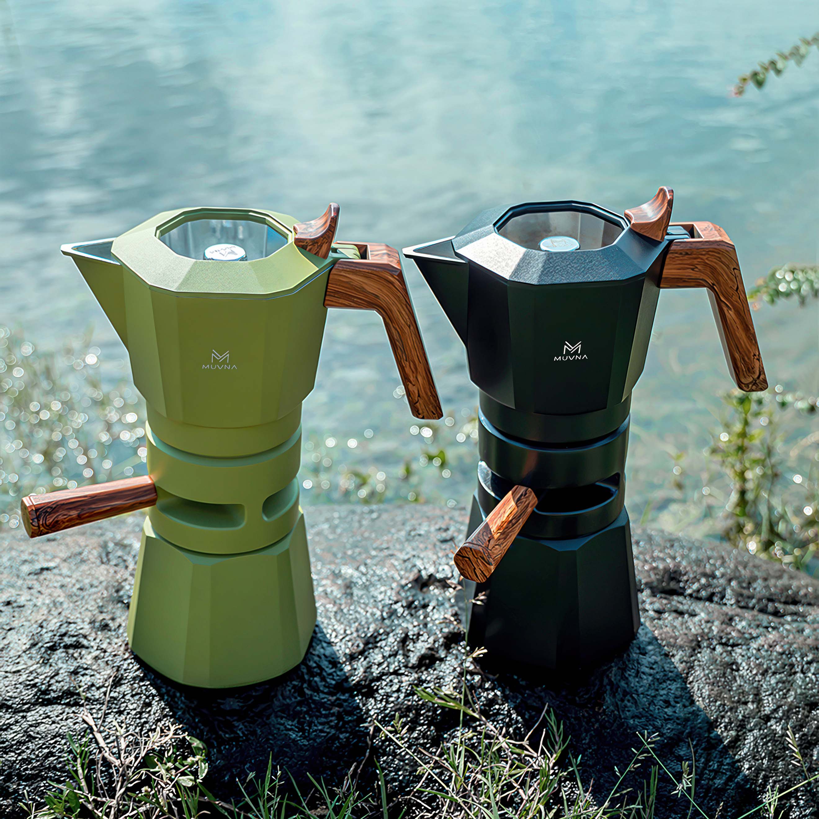 Premium Stainless Steel Moka Pot - 6 Cup Italian Espresso Maker for Stovetop - Strong Coffee Like Espresso - Perfect for Home, Office & Camping Use