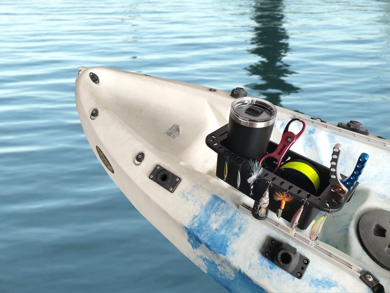 Brocraft Kayak Track Tool Holder - Marine Caddy & Storage Box - Kayak Cockpit Organizer for Fishing Gear & Accessories - Perfect for Kayaking, Boating & Water Sports