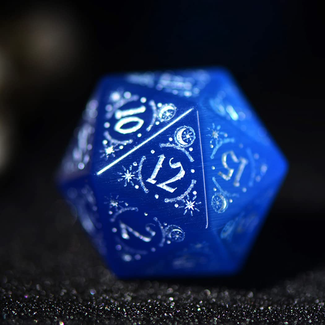 LANGWEI D&D Dice Set - Beautiful Blue Opal Polyhedral Dice for Dungeons & Dragons, TRPG, Tabletop RPG Games | Perfect for D&D Campaigns, RPG Nights & Fantasy Gaming Sessions