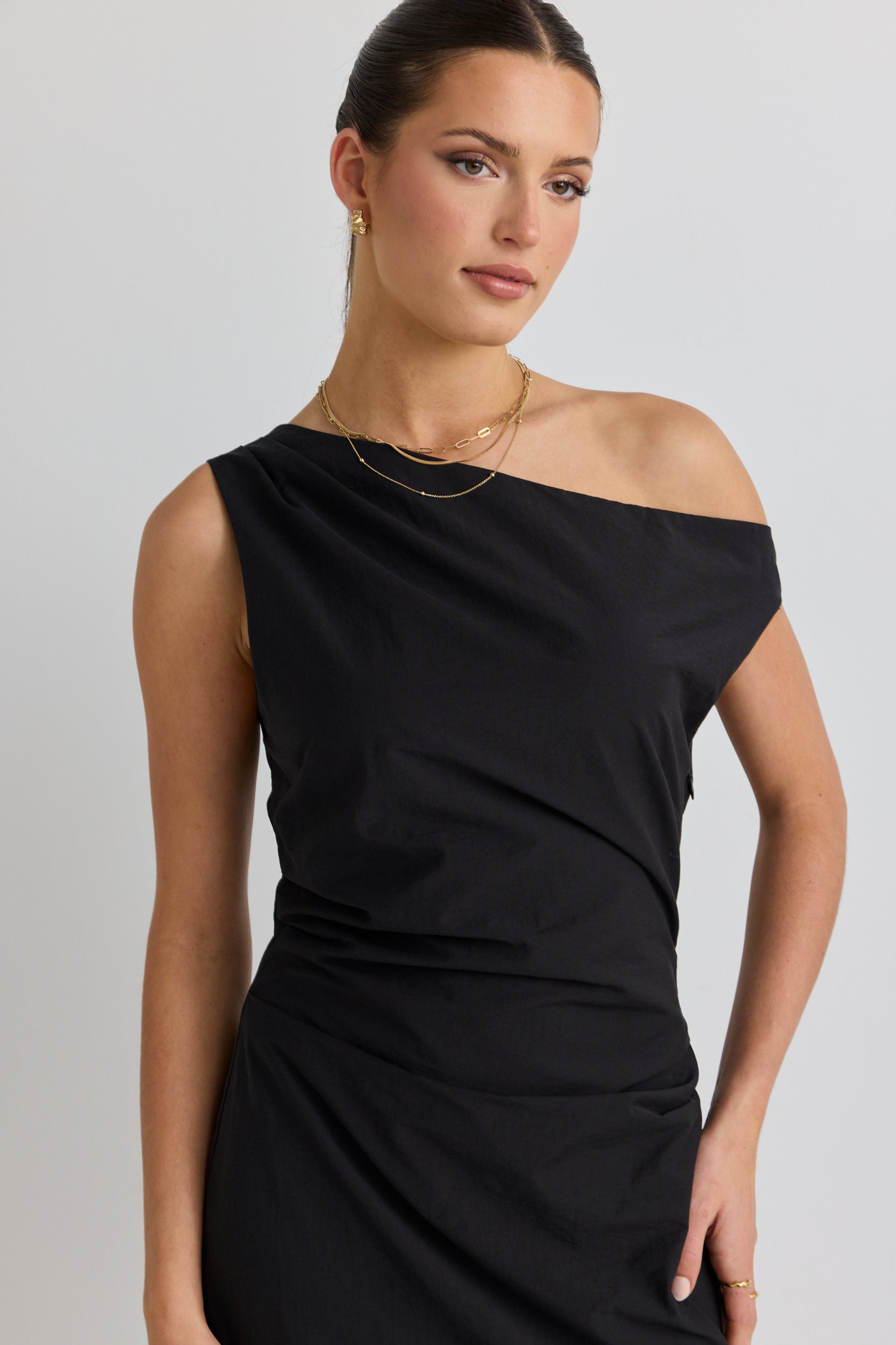 Elegant Black Off-Shoulder Bodycon Maxi Dress for Women - Perfect for Evening Parties, Weddings & Date Nights