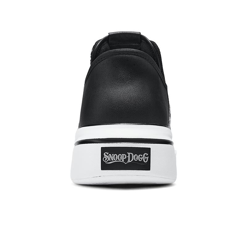 SNOOP DOGG Slip-On Sneakers - SNOOP ONE 251017/BKW - Comfortable Casual Shoes for Men, Streetwear Fashion, Everyday Wear & Hip Hop Style