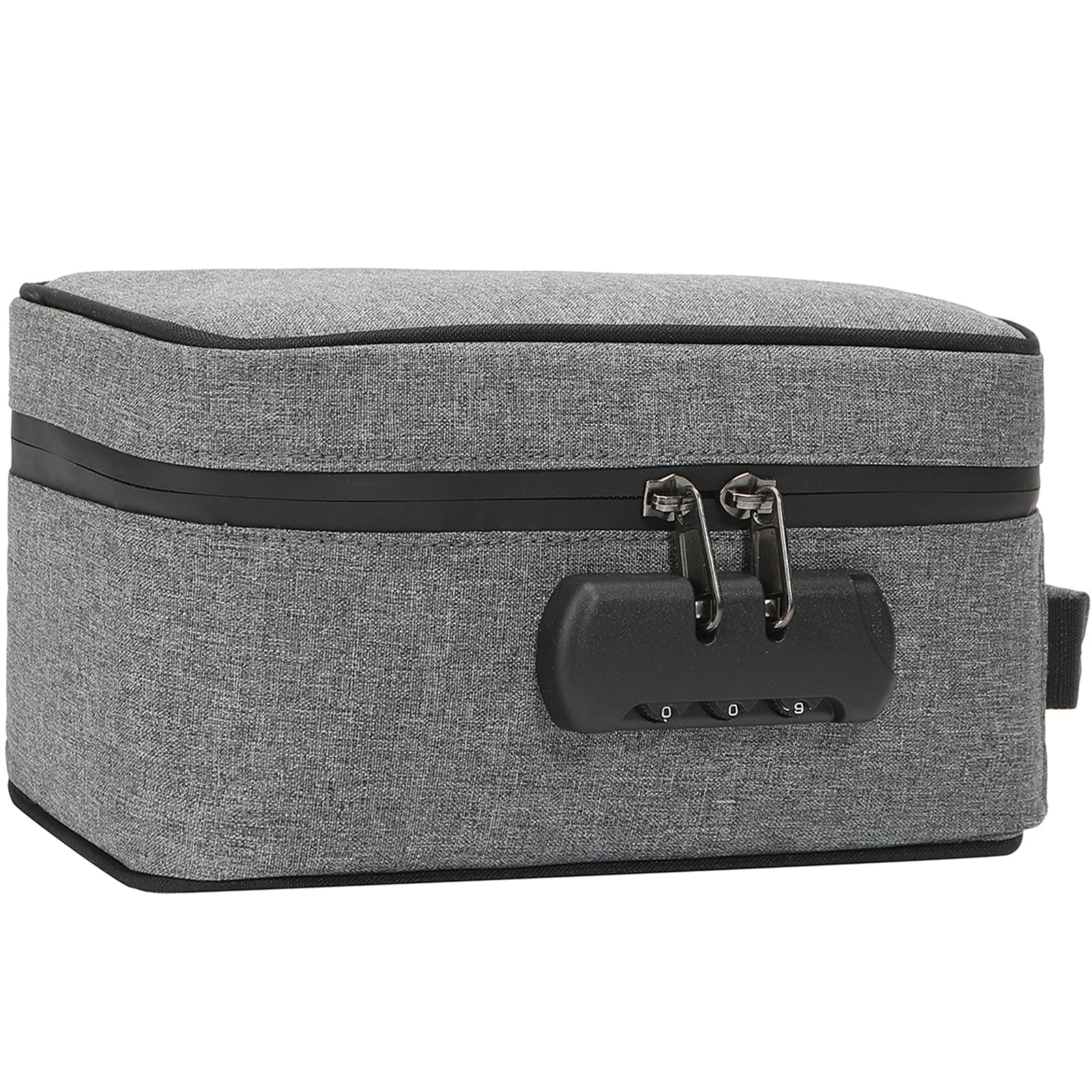 Smell Proof Odor Eliminator Travel Storage Bag with Combination Lock - Grey | Airtight Container for Travel, Camping & Secure Storage