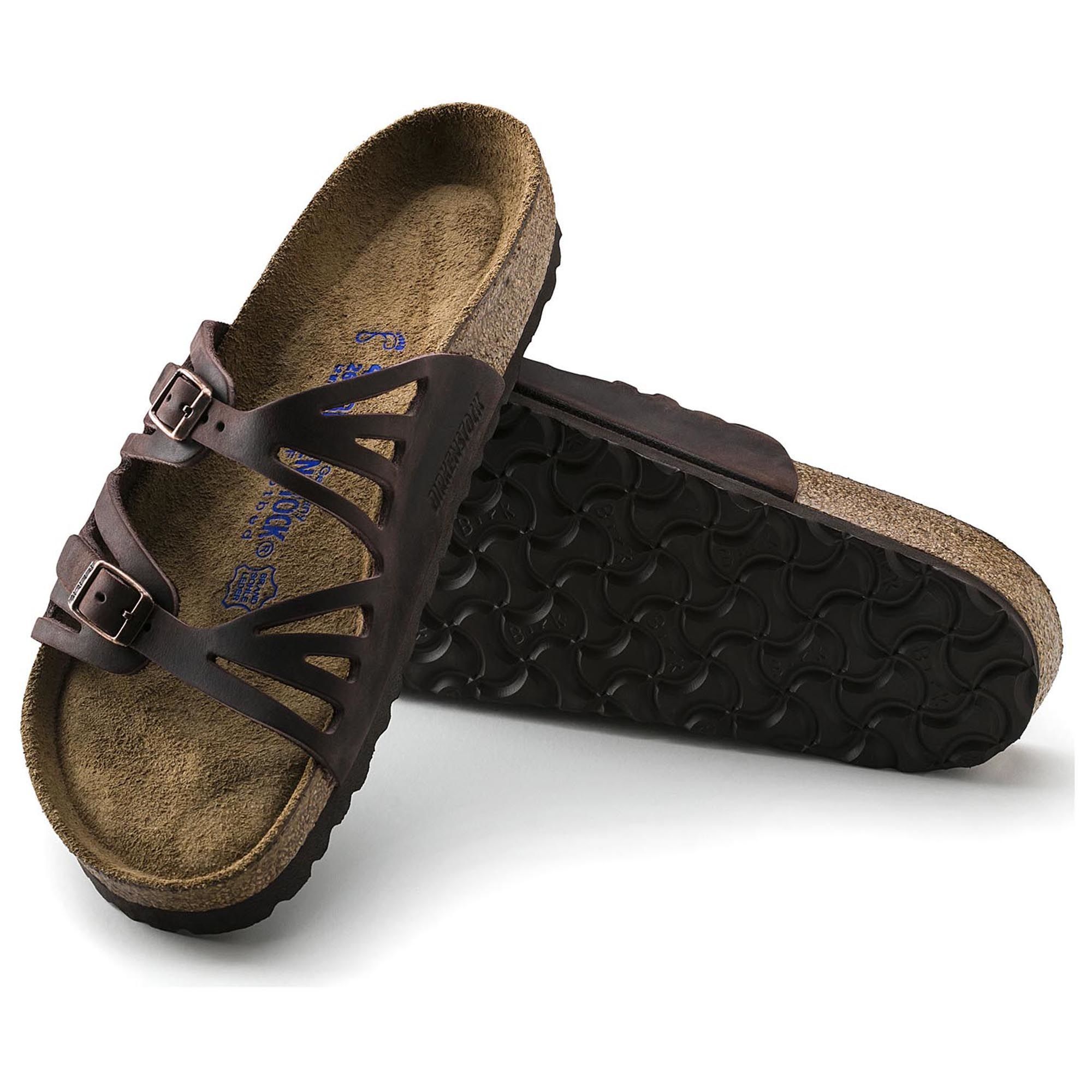 Birkenstock Granada Soft Footbed Sandals - Habana Oiled Leather Comfort Shoes for Women & Men | Perfect for Casual Wear, Beach & Outdoor Activities