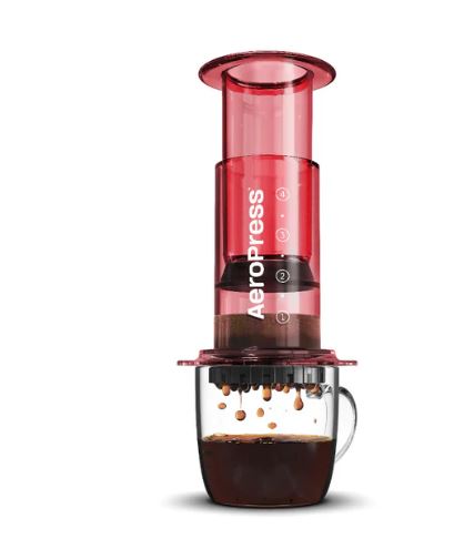 AeroPress Coffee Maker - Clear & Colorful Options for Espresso, Cold Brew & Travel | Perfect for Home, Office & Camping