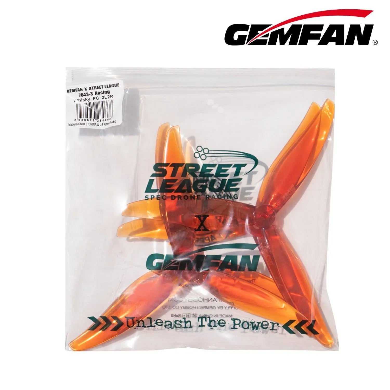 Gemfan X Street League 7043 3-Blade 7-Inch Propeller for 2205 Motor - High Performance Drone Propellers (Pack of 8) - Perfect for FPV Racing, Freestyle Flying & Aerial Photography