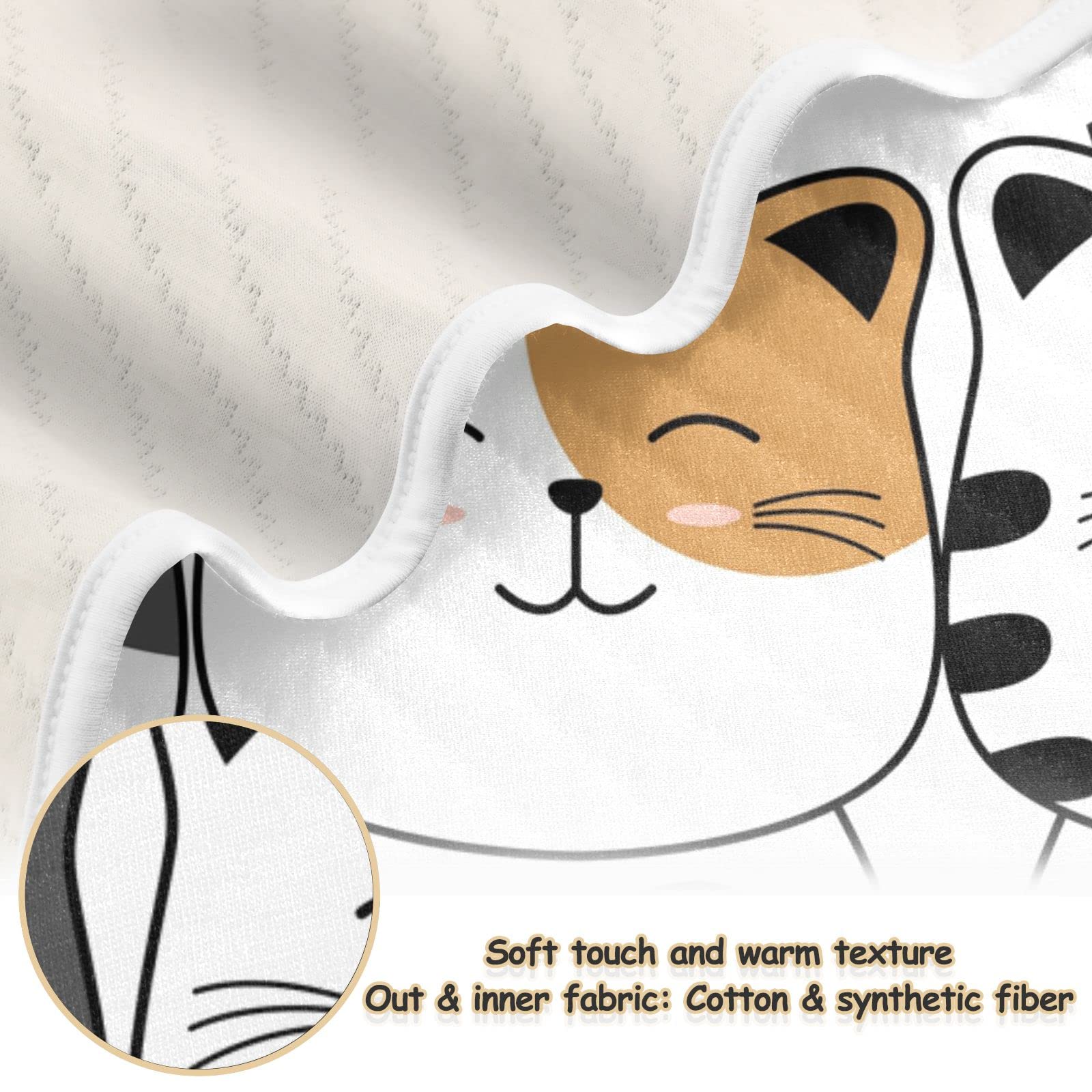 Soft Cute Cat Baby Blankets for Boys & Girls - Bedsure Fleece Throw Blanket for Newborns, Crib, Stroller & Travel - Cozy & Warm for Nursery, Bedroom & On-The-Go
