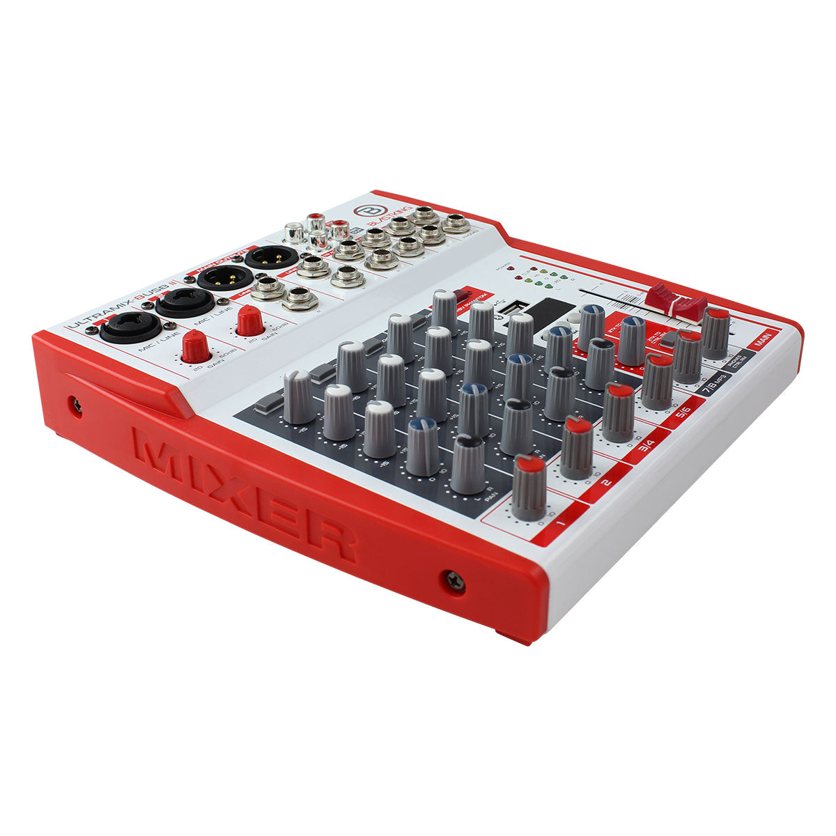 Blastking ULTRAMIX 8USBII 8-Channel Professional Audio Mixer - Analog Stereo Mixing Console for Live Performances, Studio Recording & DJ Setups