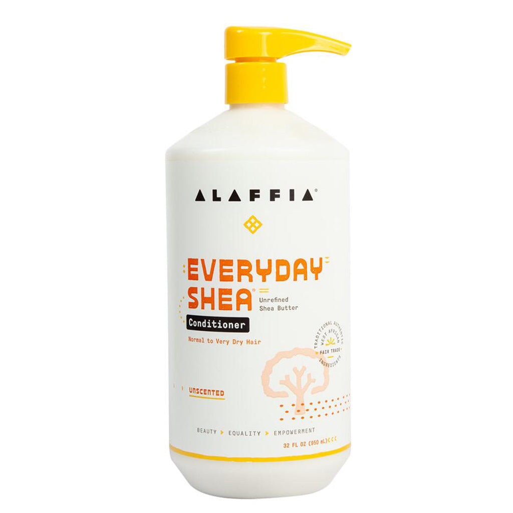 Alaffia Everyday Shea Conditioner - Unscented Natural Hair Moisturizer for Dry & Damaged Hair - Perfect for Daily Use & Hair Repair