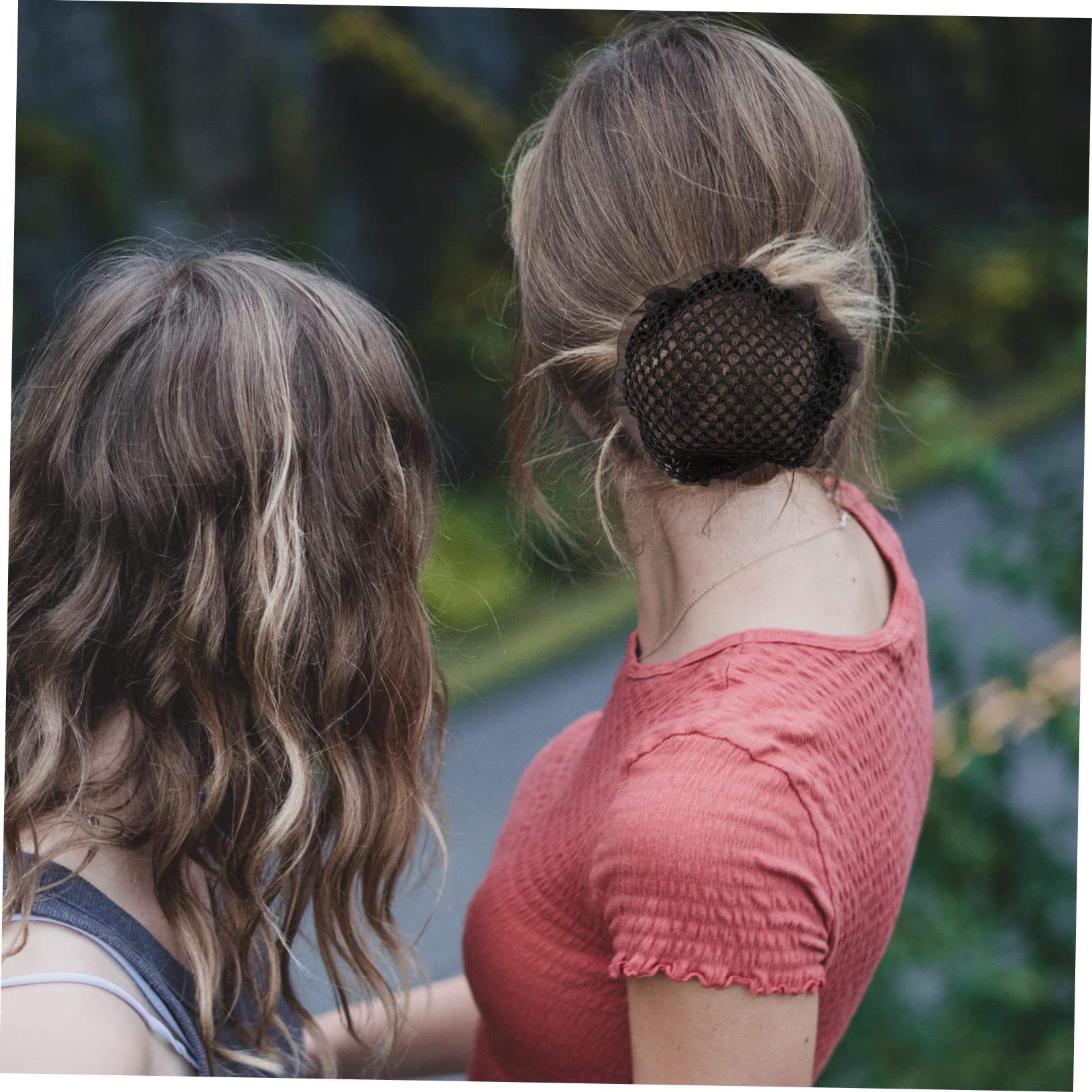 FOMIYES 8pcs Elastic Hair Bun Holders & Hair Nets for Women - Lightweight, Breathable Hair Accessories for Gym, Yoga, Swimming & Salon Styling