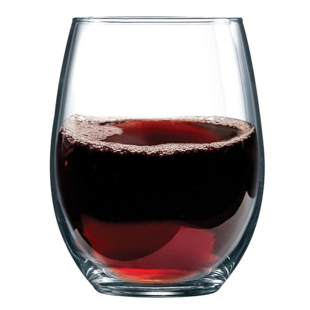 Arcoroc C8832 Arc Cardinal 9 oz. Stemless Wine Glasses - Set of 12 - Shatter-Resistant Bistro Glasses for Restaurants, Bars, and Home Entertaining