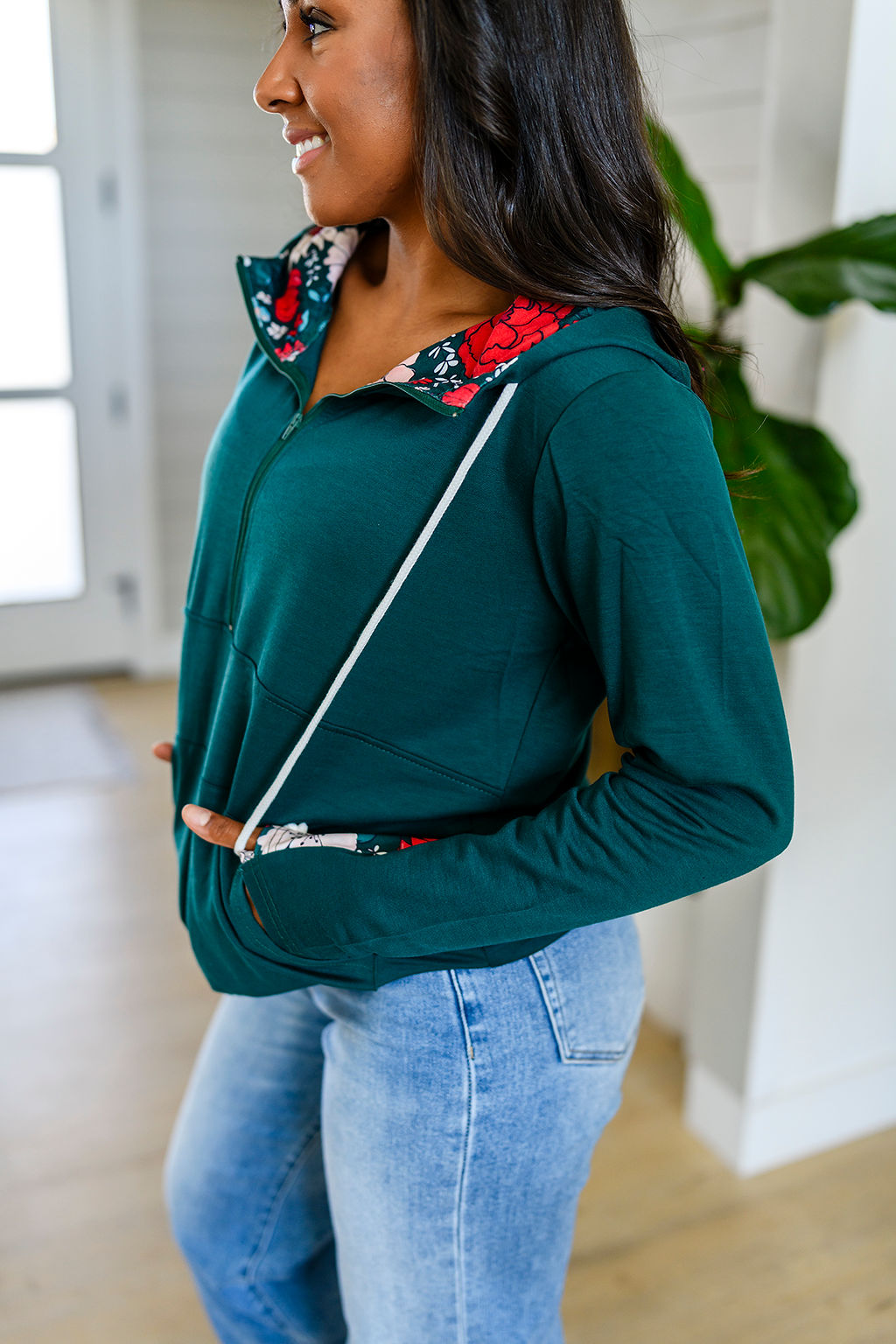 PREORDER: Audre Half Zip Hoodie - 5 Stylish Winter Prints for Women | Cozy Fleece Pullover for Outdoor Activities & Casual Wear