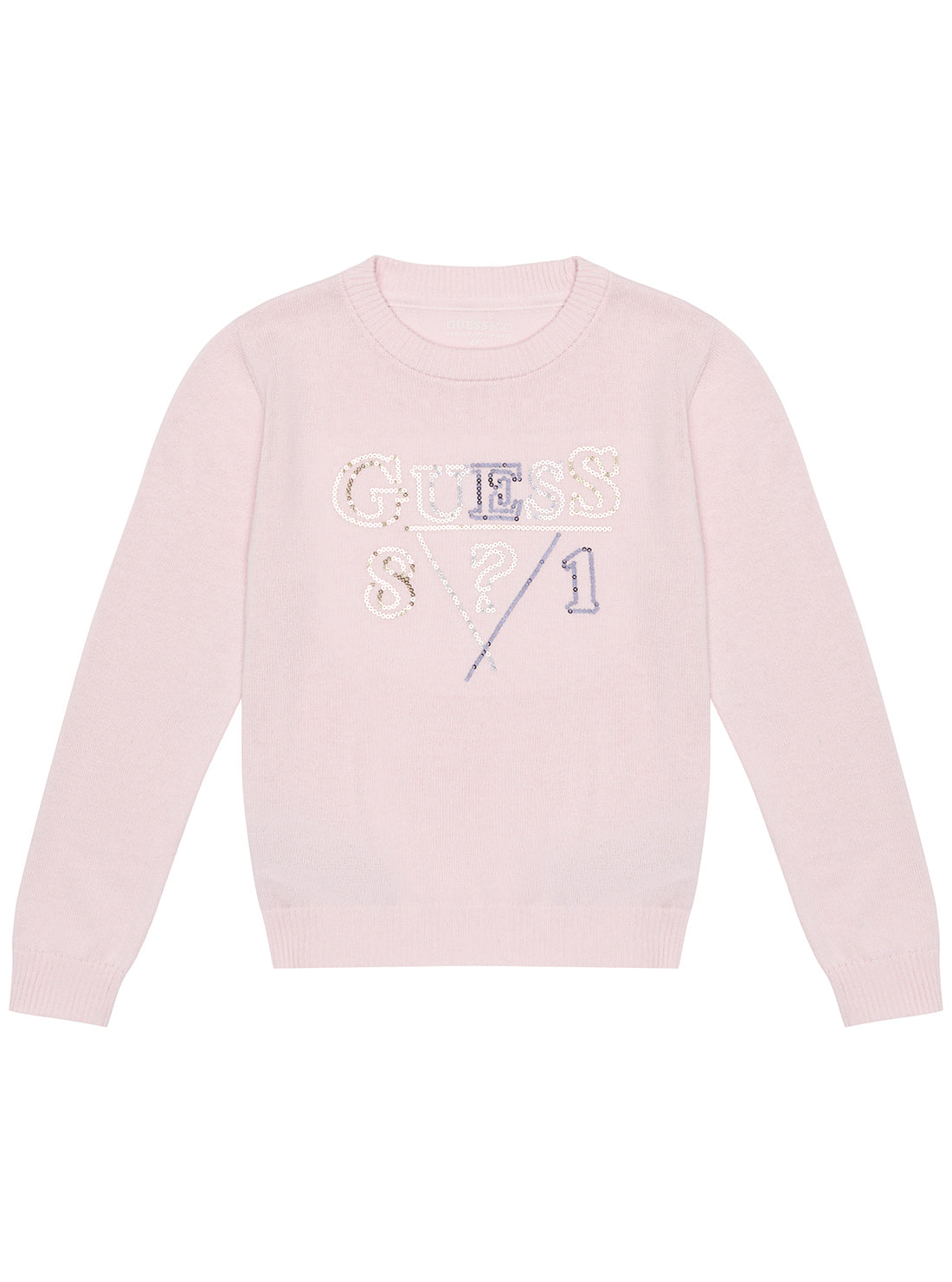 Ballet Pink Long Sleeve Logo Knit Top for Girls Age 2-7 | Soft Cotton Casual Shirt | Perfect for School, Dance Class & Playdates