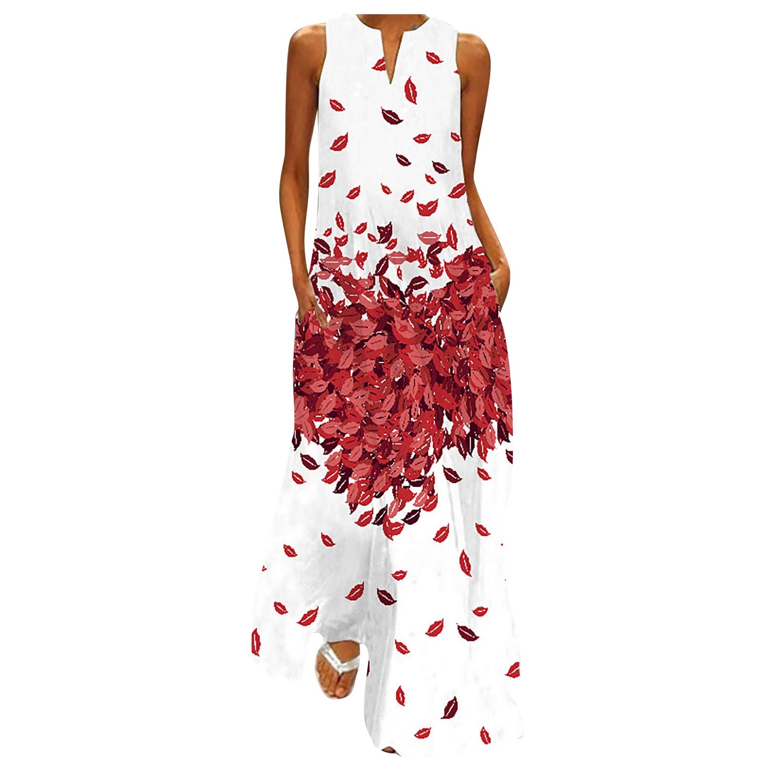 Colorful Tie Dye Maxi Dress for Women - Summer Casual Long Sundress | Beach Vacation, Music Festival & Boho Style Outfit