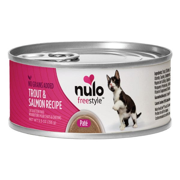 Nulo Freestyle Grain-Free Trout & Salmon Recipe Canned Cat Food - 5.5oz, High-Protein Wet Cat Food for Adult & Senior Cats - Perfect for Picky Eaters & Indoor Cats