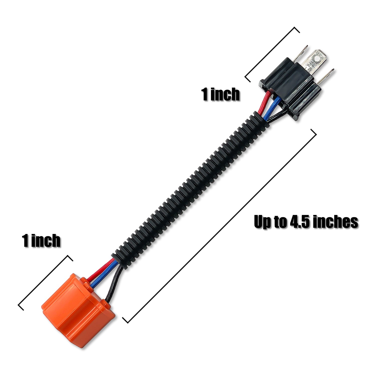 DAMA 9003 H4 HB2 LED Headlight Extension Wire Harness Kit - Pack of 2 | Compatible with Most Vehicles | Perfect for DIY Headlight Installation & Upgrades