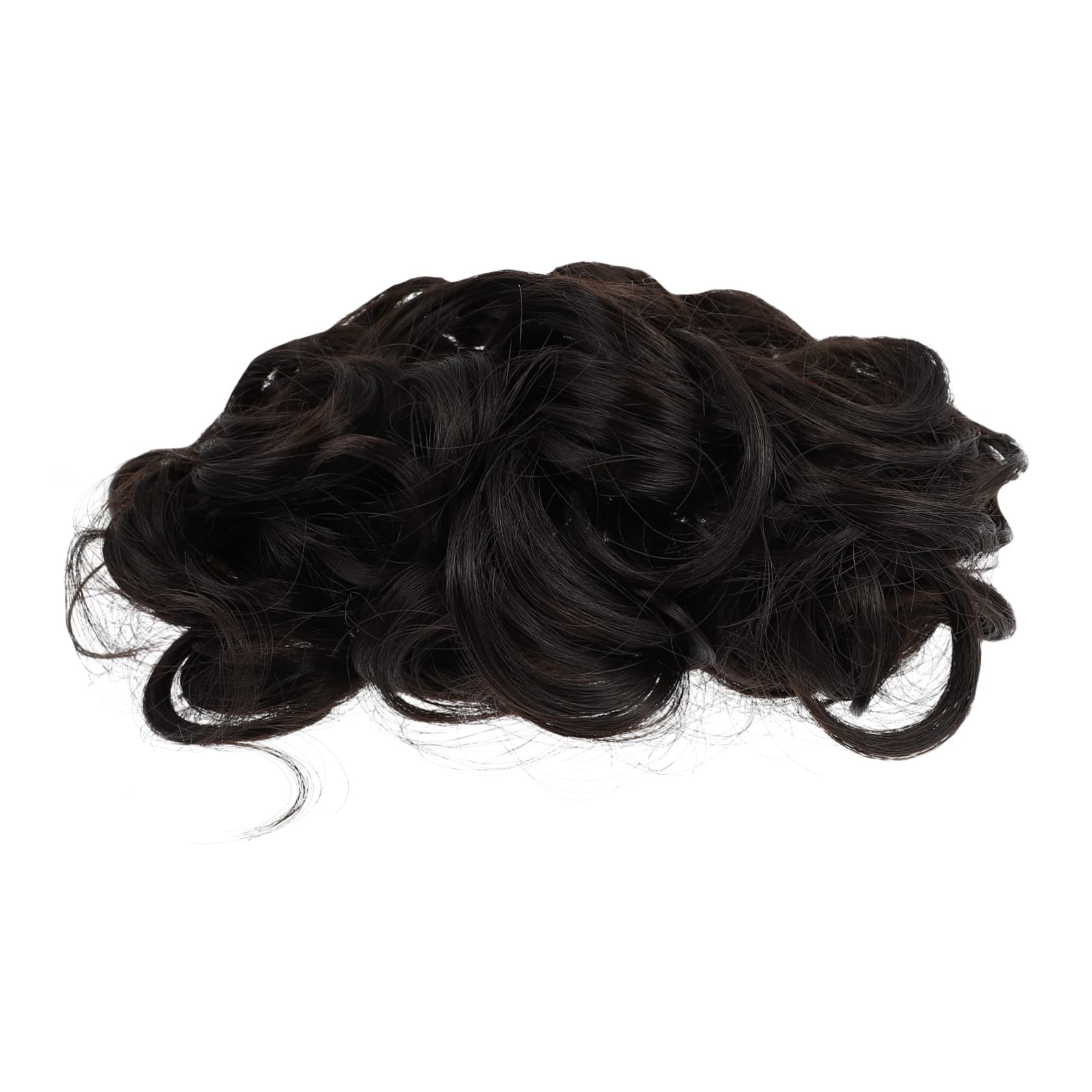 Minkissy Wig Insert Comb Hairpieces for Women - Short Hair Wigs, Messy Bun Hair Extensions, Hair Buns & Hair Accessories (Brown) - Perfect for Daily Wear, Cosplay & Special Occasions