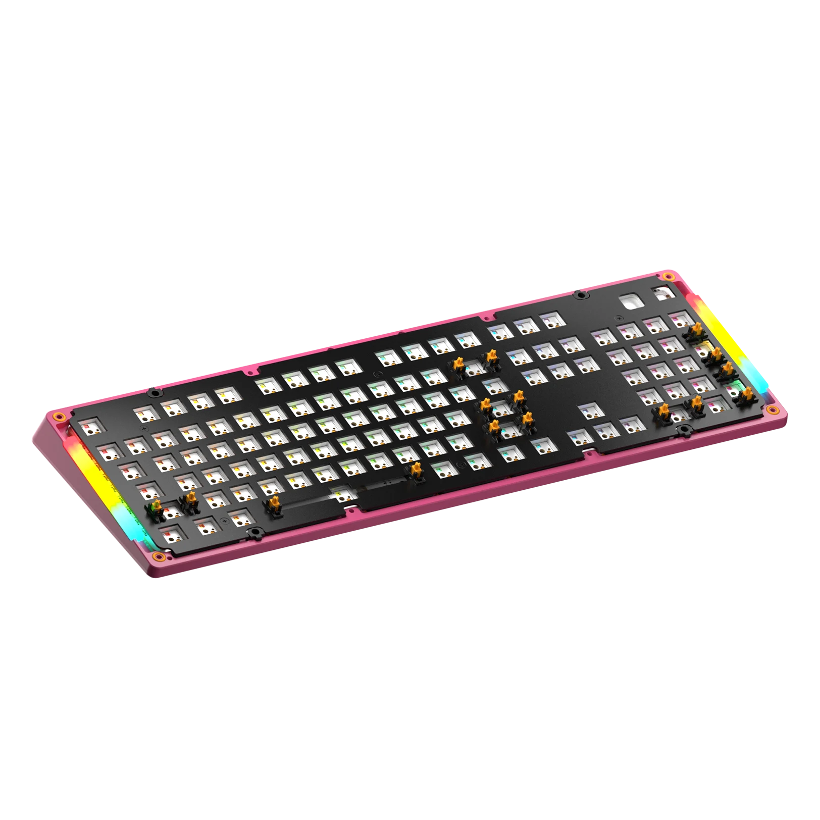GMMK 3 Mechanical Keyboard Bottom Case - Limited Edition Metal Flamingo Pink (100% Size) for Gaming & Typing Enthusiasts | Perfect for PC Setup & Custom Keyboard Builds