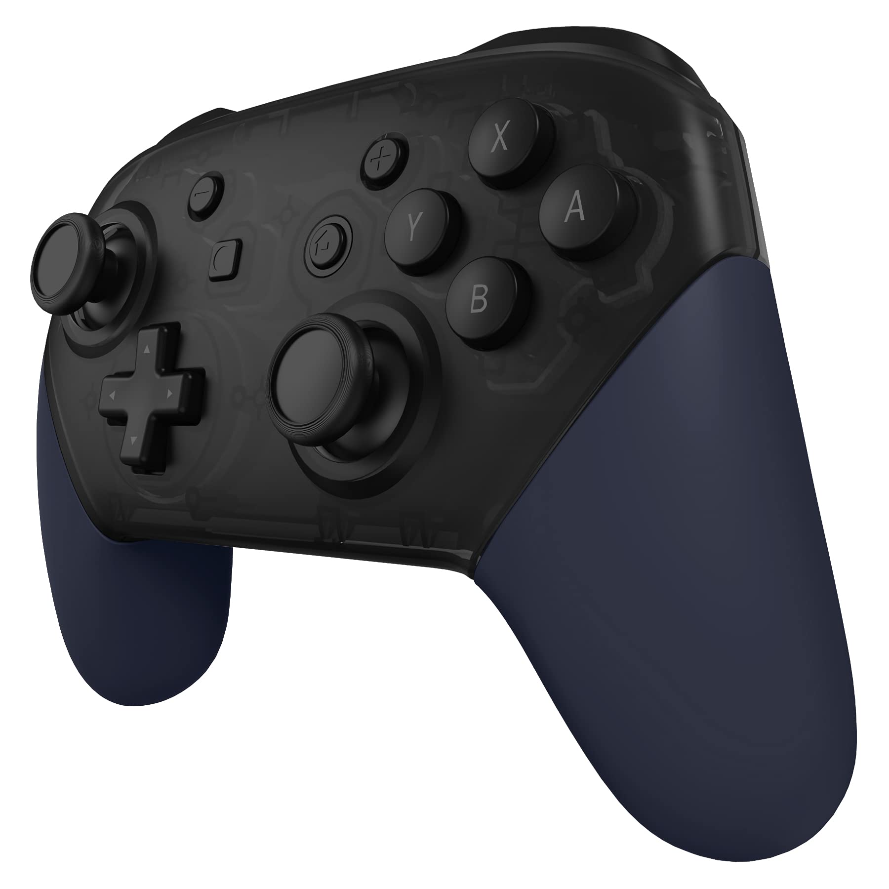 eXtremeRate Midnight Blue Soft Touch Replacement Handle Grips for Nintendo Switch Pro Controller - DIY Hand Grip Shell (Controller Not Included) - Perfect for Gaming Comfort & Customization