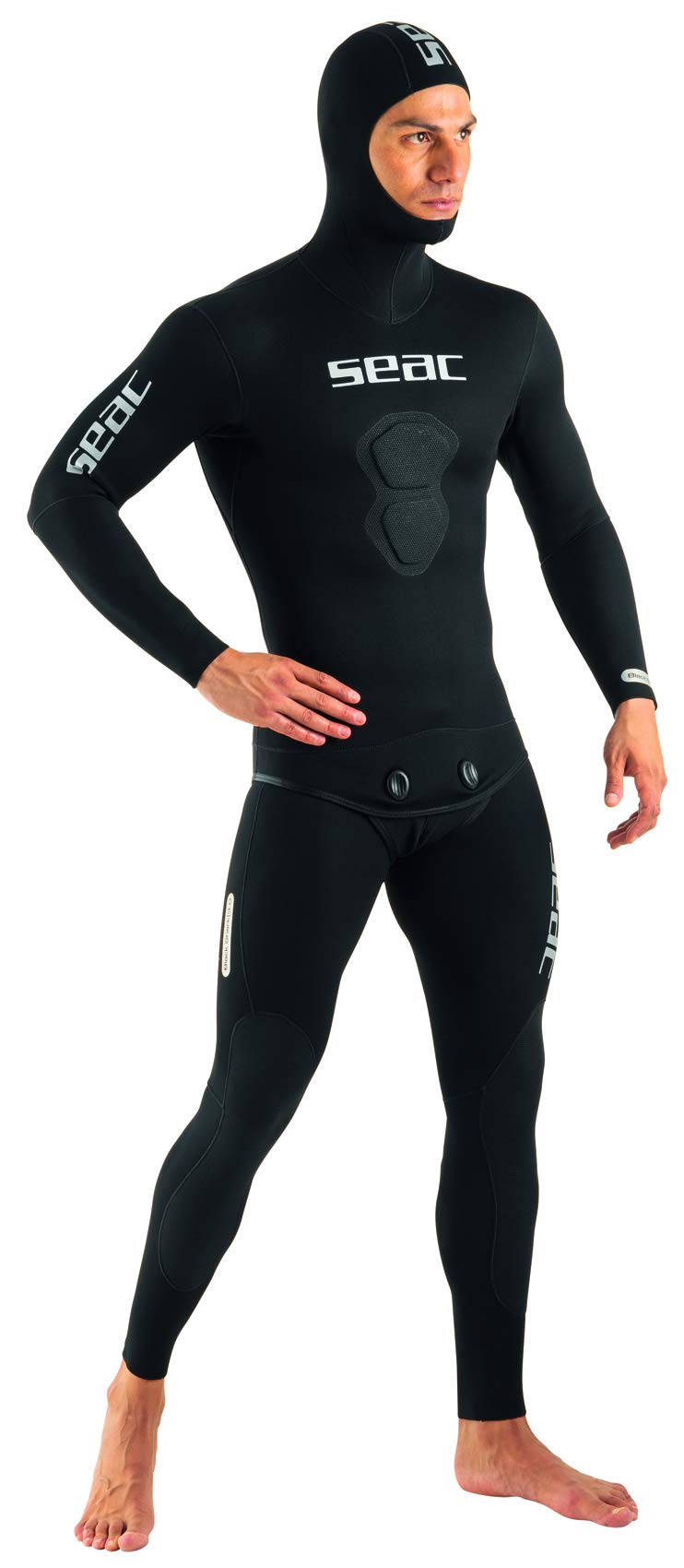 Premium Seac Black Shark Wetsuit - 5mm Neoprene Spearfishing & Freediving Suit for Men & Women | Warm, Flexible & Durable for Cold Water Diving, Snorkeling & Underwater Hunting
