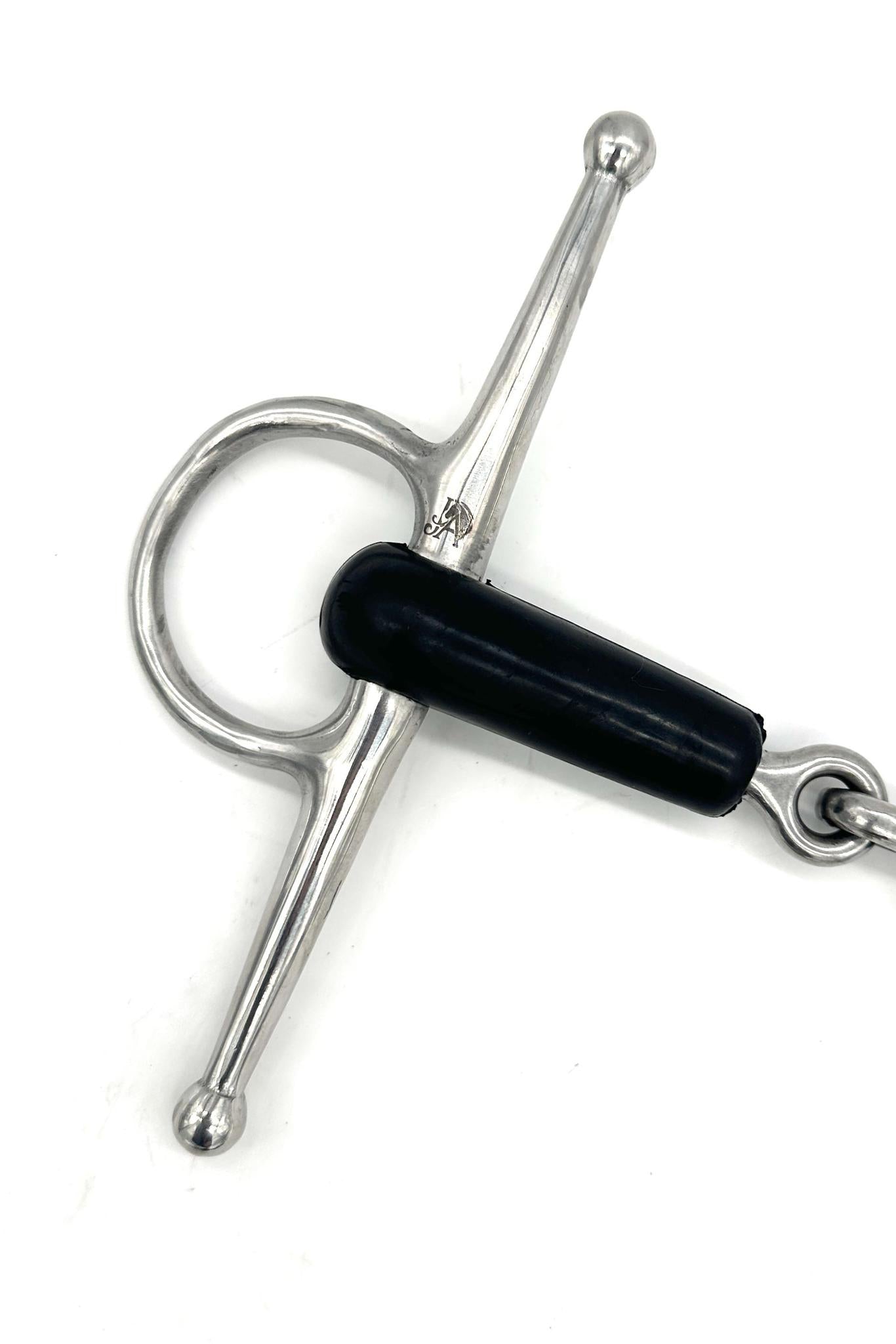 Jake Adams Rubber Single Joint Full Cheek Bit - Comfortable Horse Training Bit for Dressage & Jumping | Perfect for English Riding & Show Horses