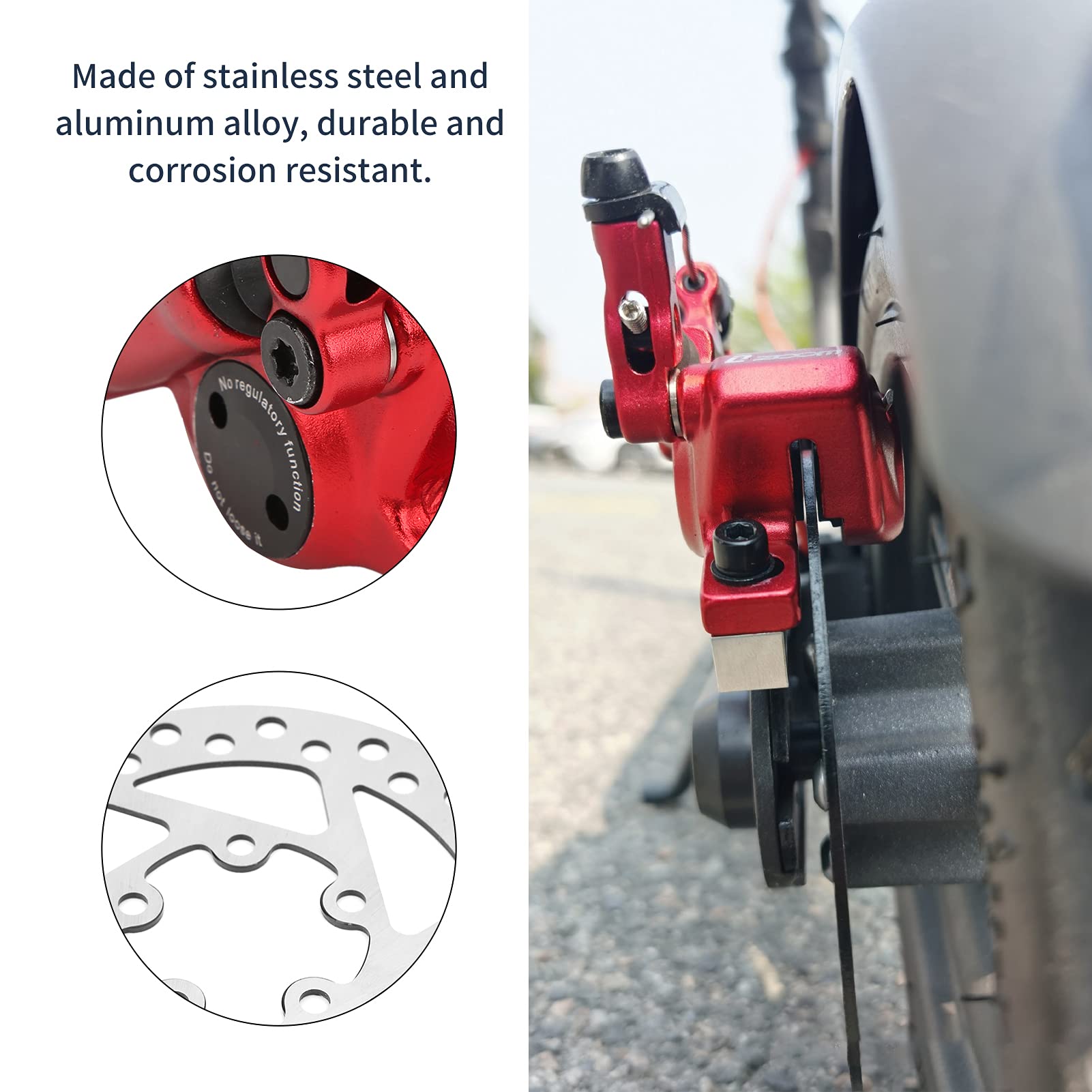 High Performance Electric Scooter Hydraulic Brake Kit with 120mm Rotor Adapter - Compatible with M365 Scooters | Perfect for Commuting, Urban Travel & Last-Mile Transportation