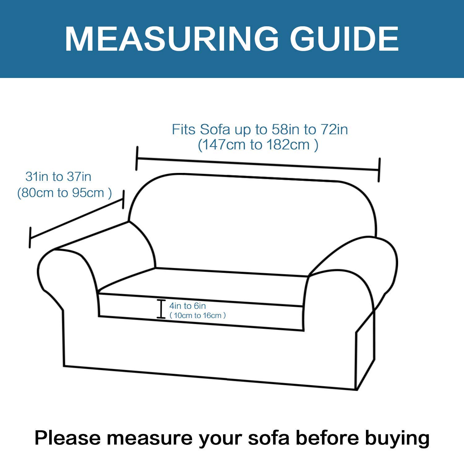 H.VERSAILTEX Stretch Sofa Covers for 3 Cushion Couch - 2 Piece Spandex Slipcover Set for Loveseat & Chairs (Sand) - Perfect for Living Room, Bedroom & Home Decor Protection