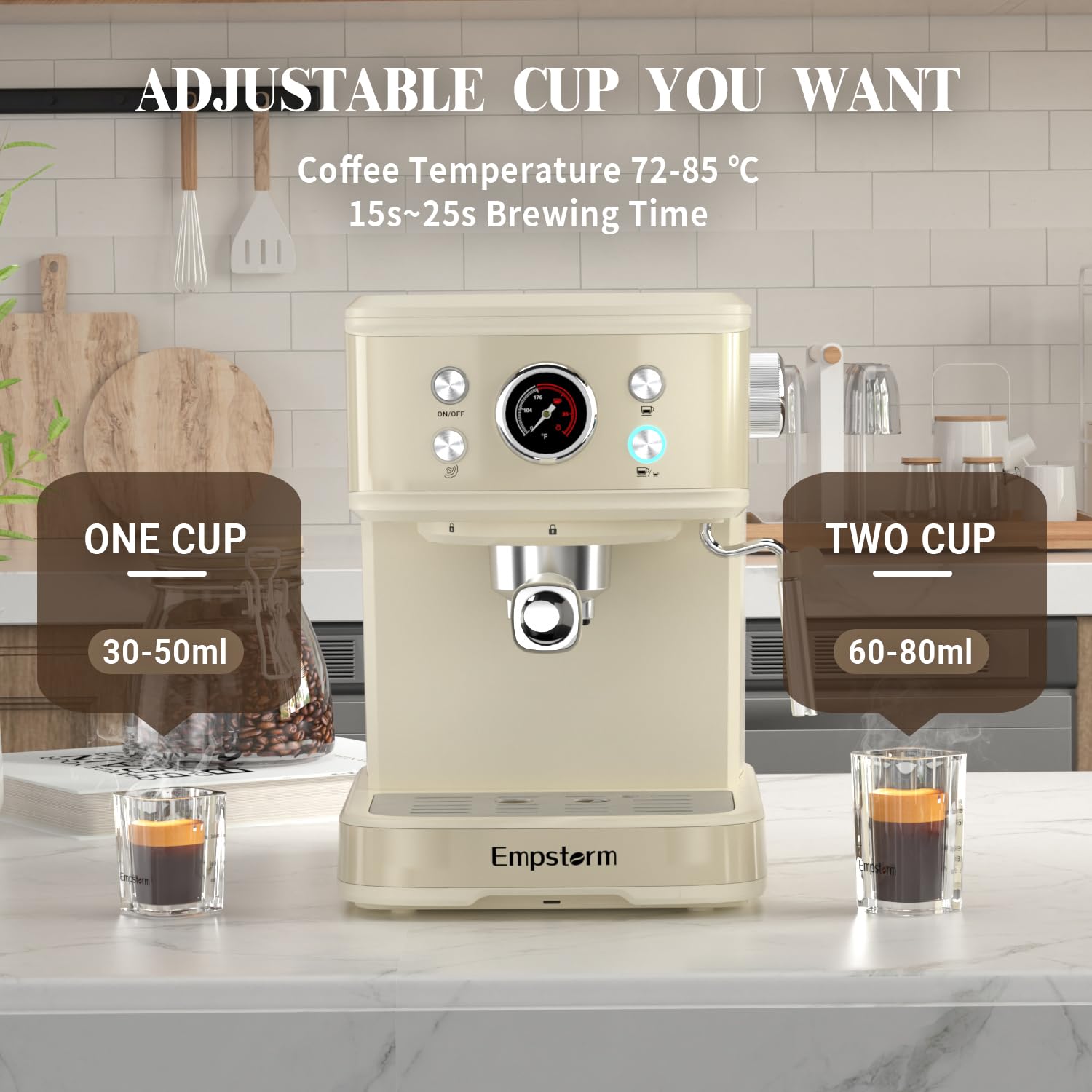 Professional 20 Bar Espresso Machine with Milk Frother - 2-in-1 Cappuccino & Latte Maker, Compatible with NS Original Capsules - Perfect for Home Brewing, Coffee Shops & Office Use