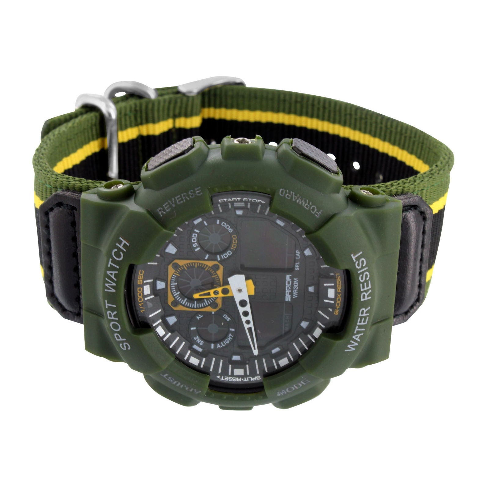 Shockproof Military Sports Watch for Men - Durable Green Army Wristwatch for Outdoor Activities, Hiking & Adventure