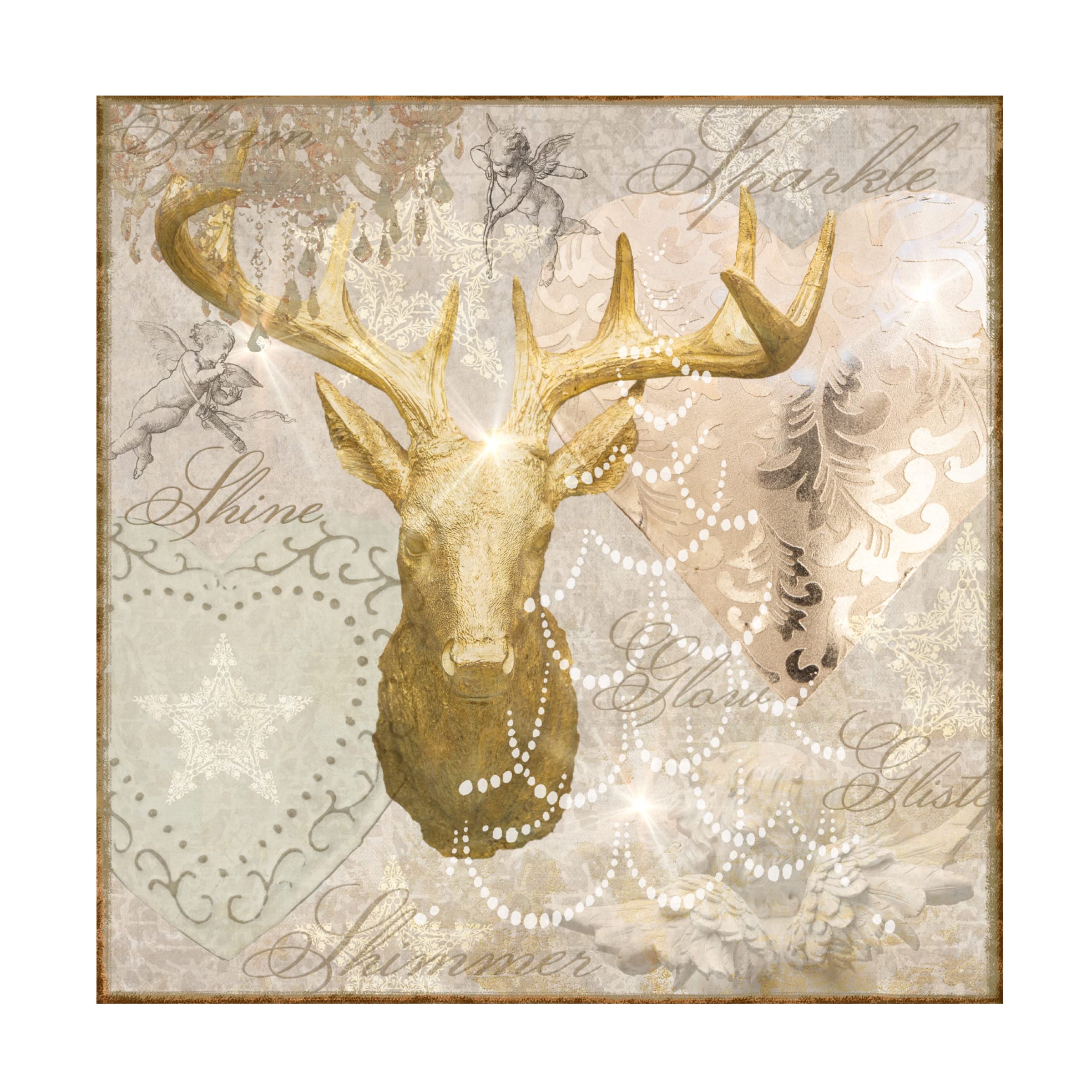 Trademark Fine Art 'Shine' Canvas Wall Art by Cora Niele - Modern Abstract Painting for Living Room, Bedroom & Office Decor