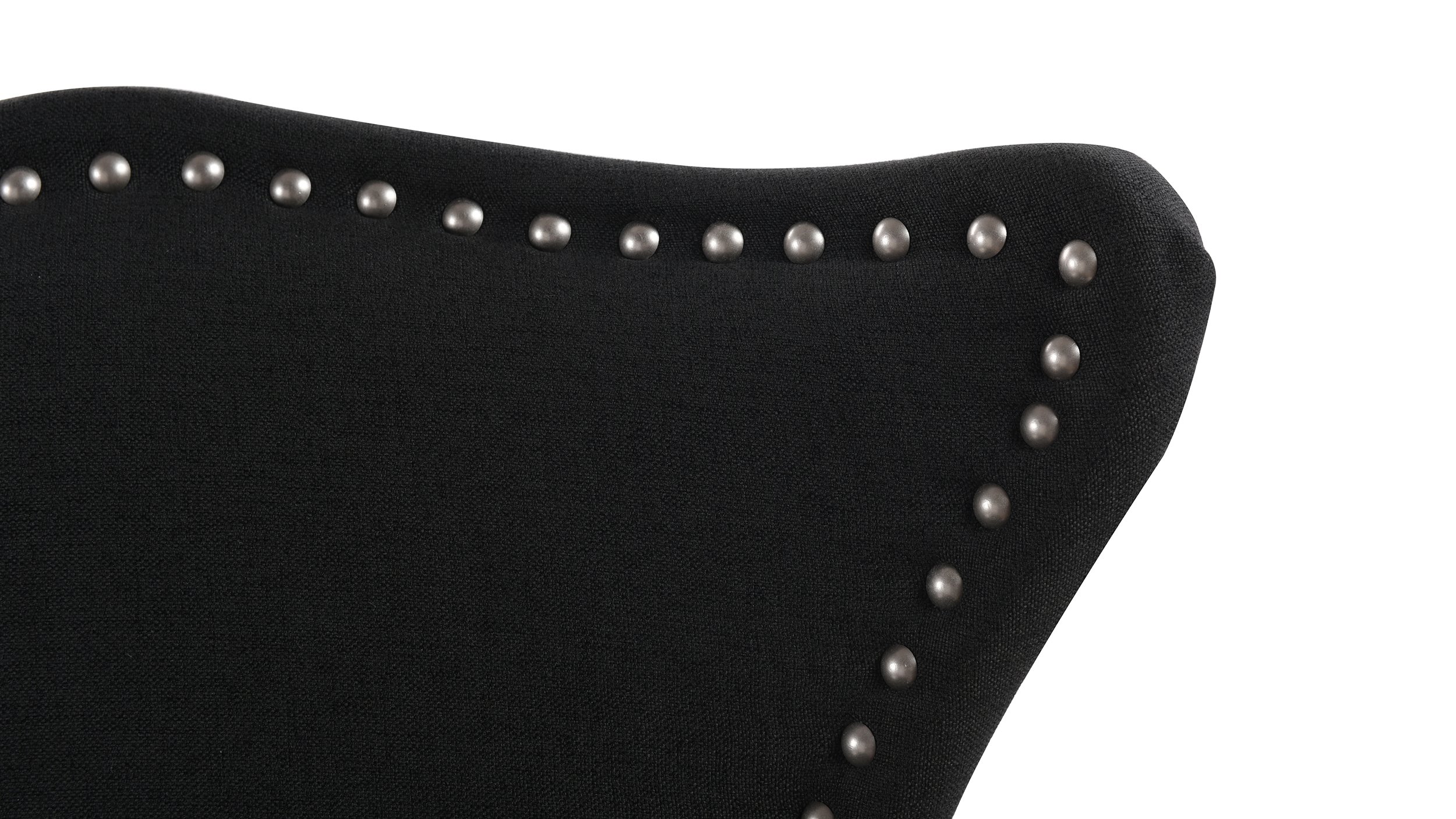 Jennifer Taylor Home Lorena Accent Chair - Modern Upholstered Armchair in Jet Black Fabric for Living Room, Bedroom & Office Decor