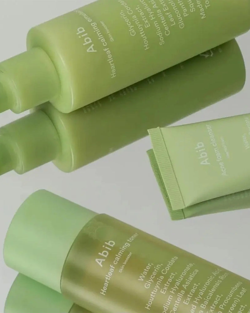 Abib Heartleaf Calming 2 Step Set - Korean Skincare for Sensitive Skin & Acne Relief | Perfect for Daily Soothing Routine & Post-Workout Skin Care